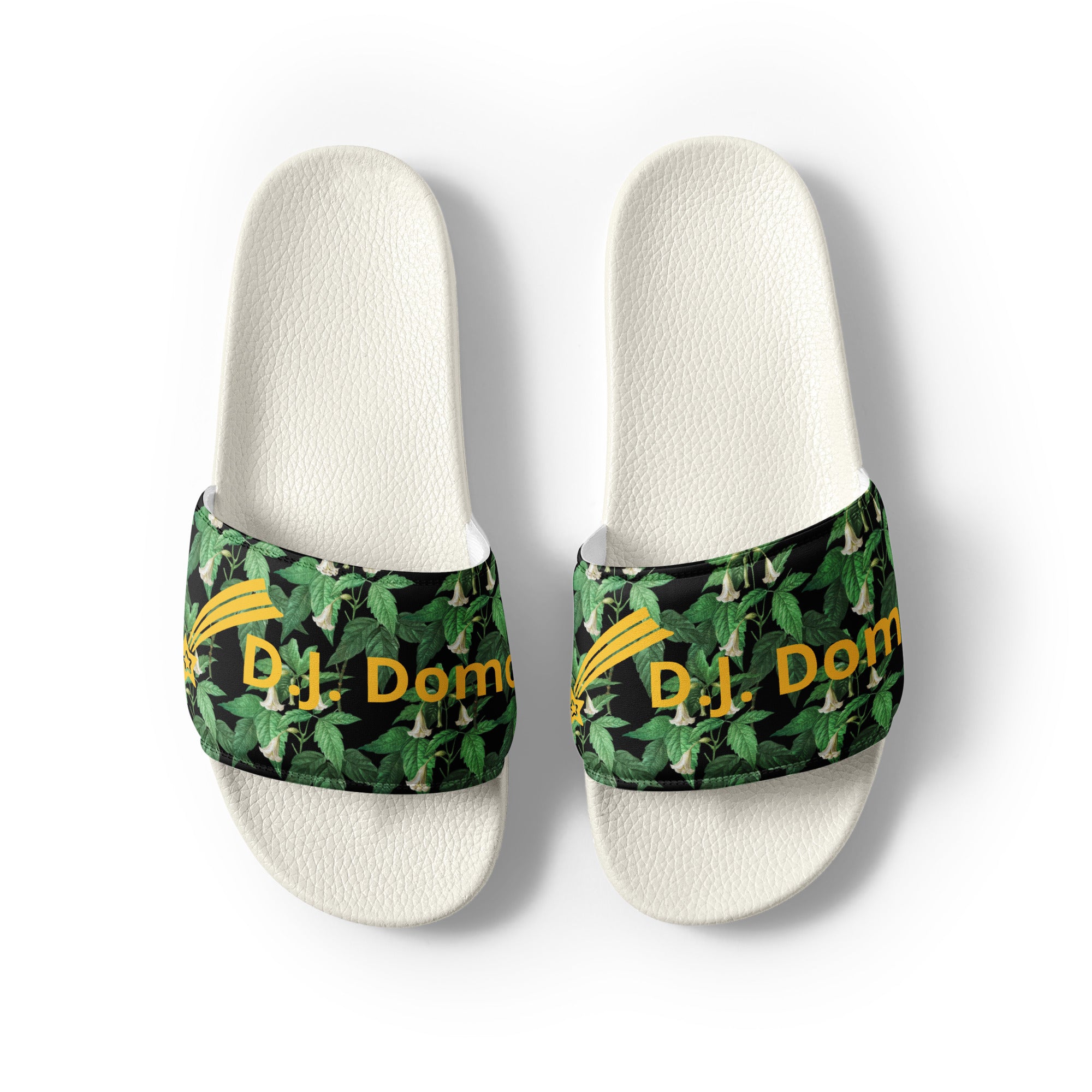"Gold Star" Men Slides Black or White Bottoms