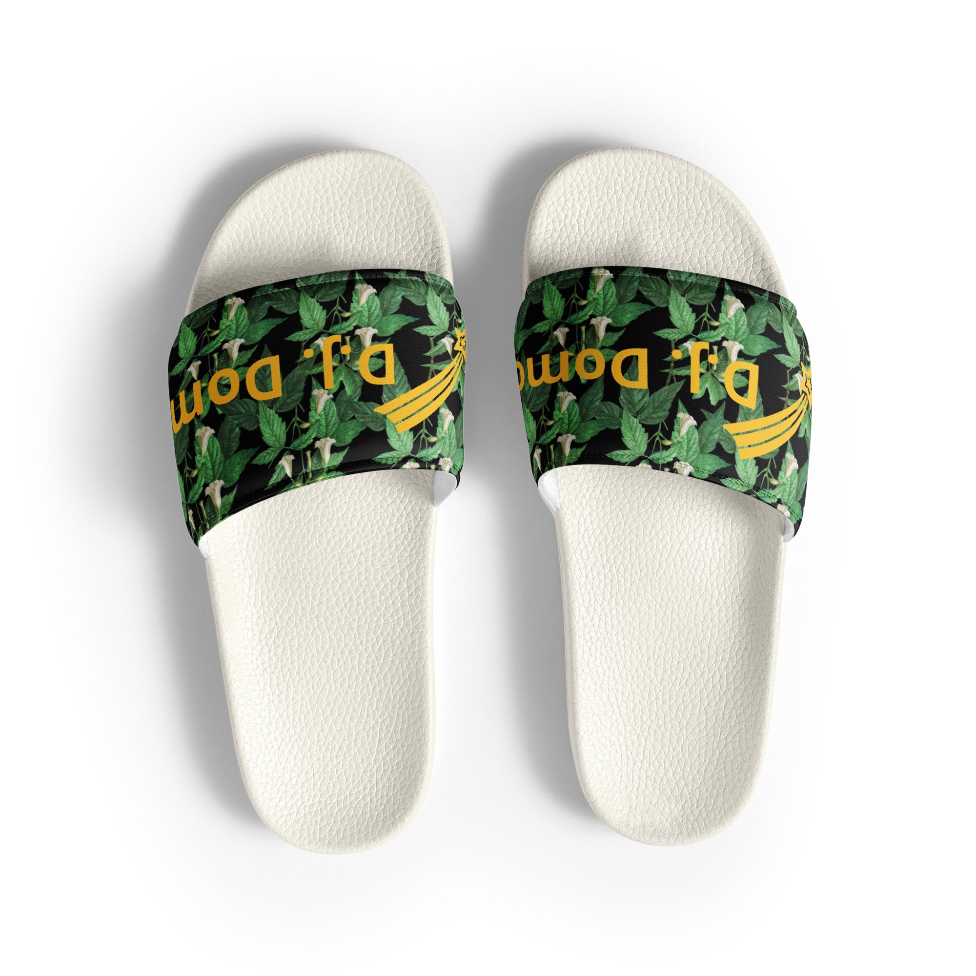 "Gold Star" Men Slides Black or White Bottoms