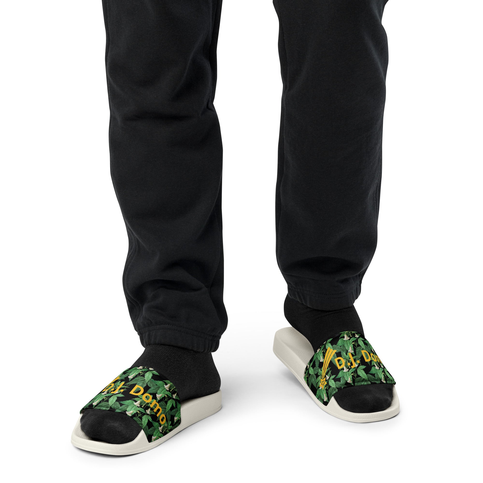 "Gold Star" Men Slides Black or White Bottoms