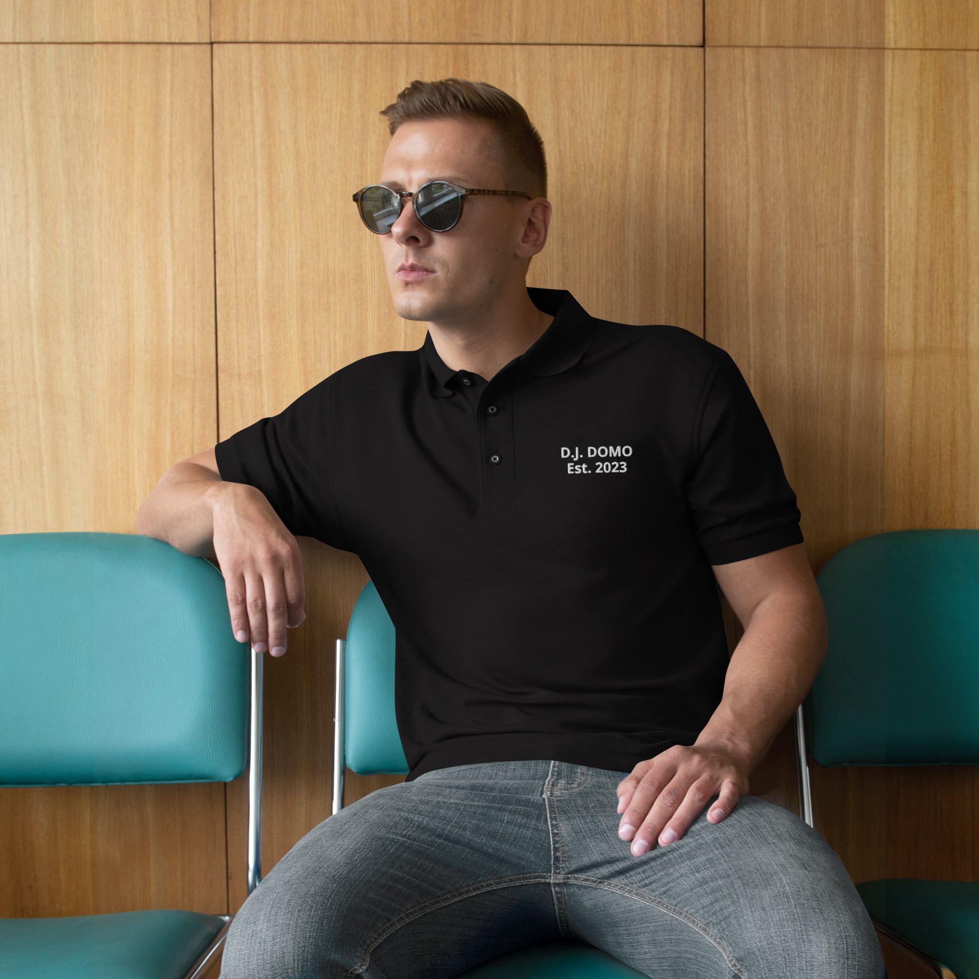 "Est" Men's Premium Polo Multi Color/White