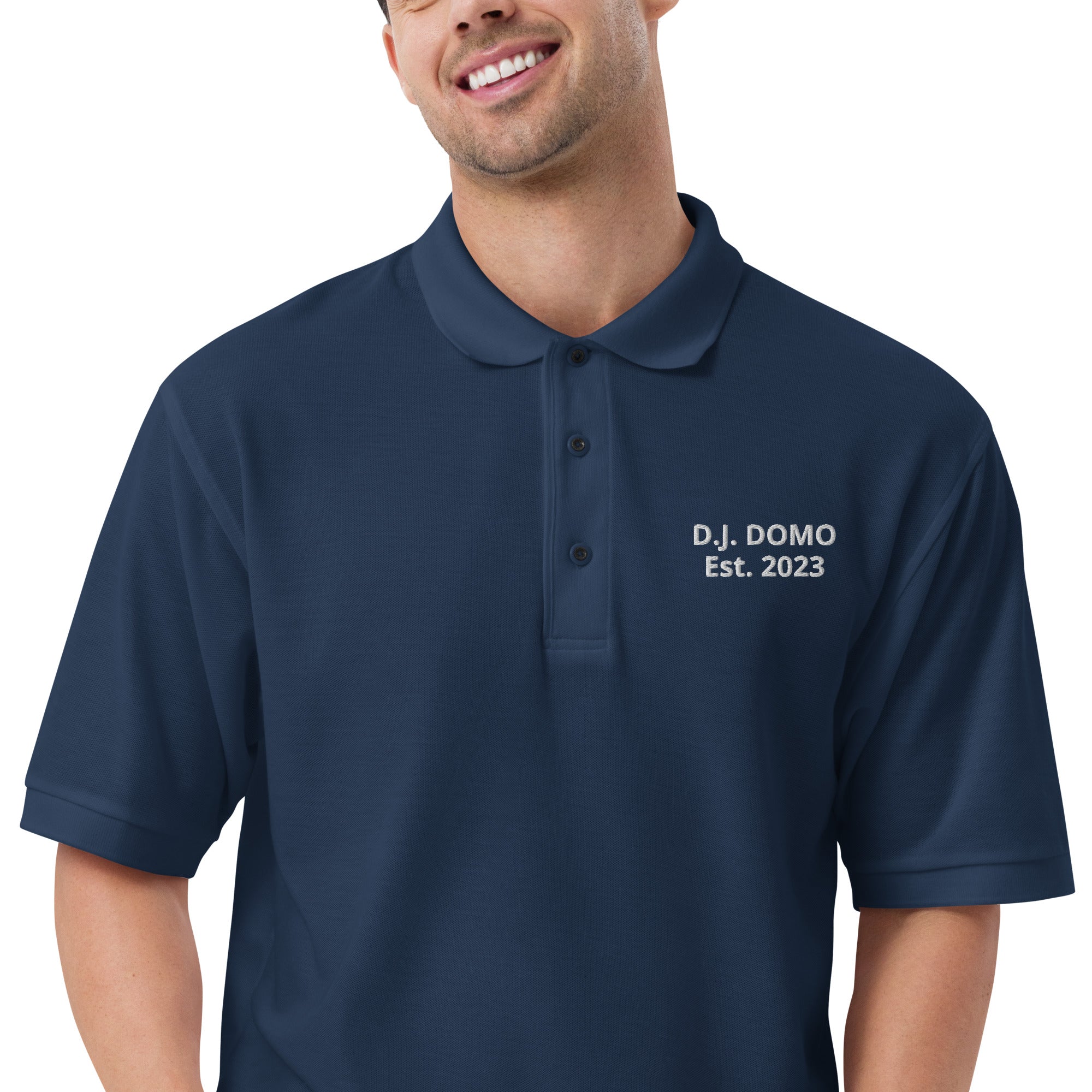 "Est" Men's Premium Polo Multi Color/White