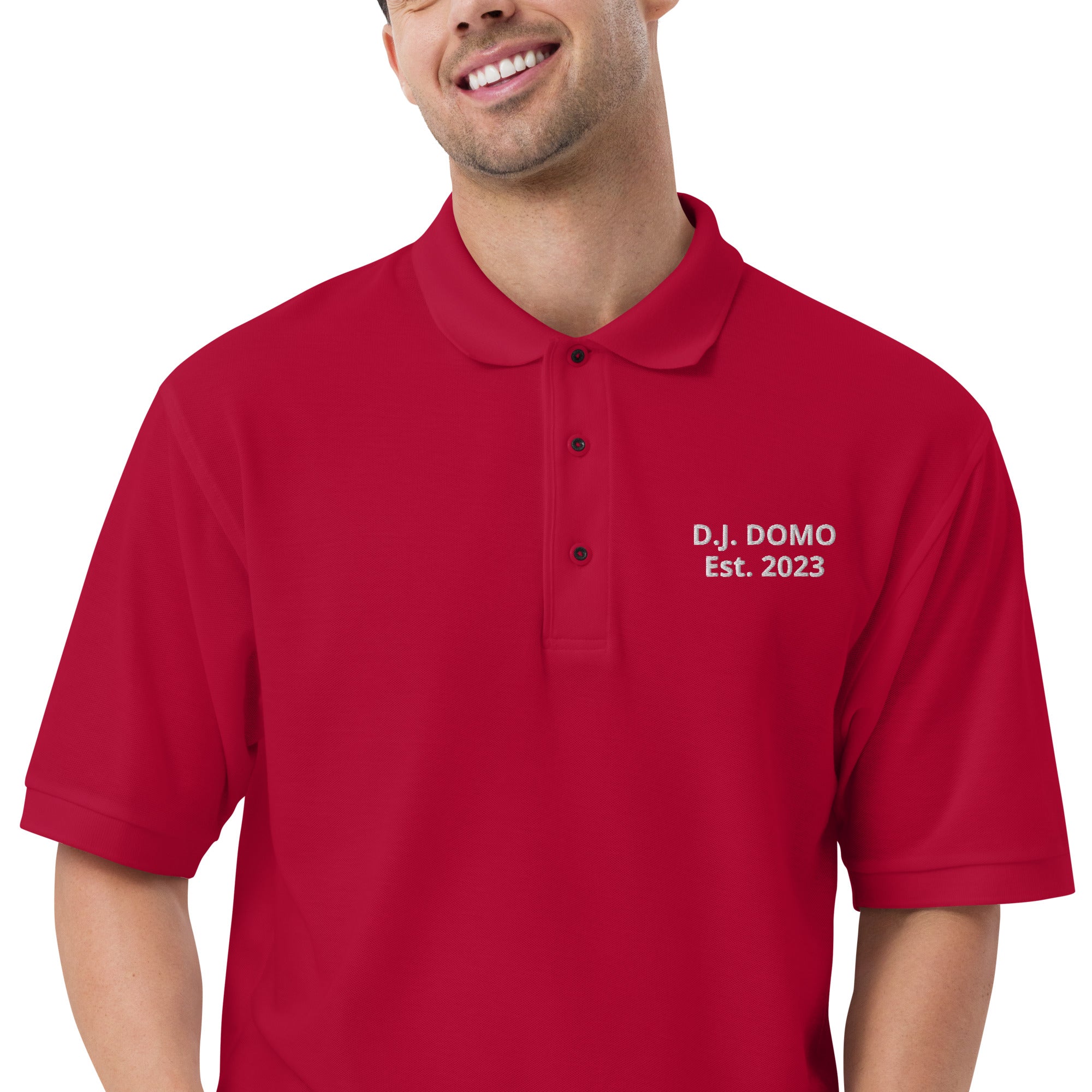 "Est" Men's Premium Polo Multi Color/White