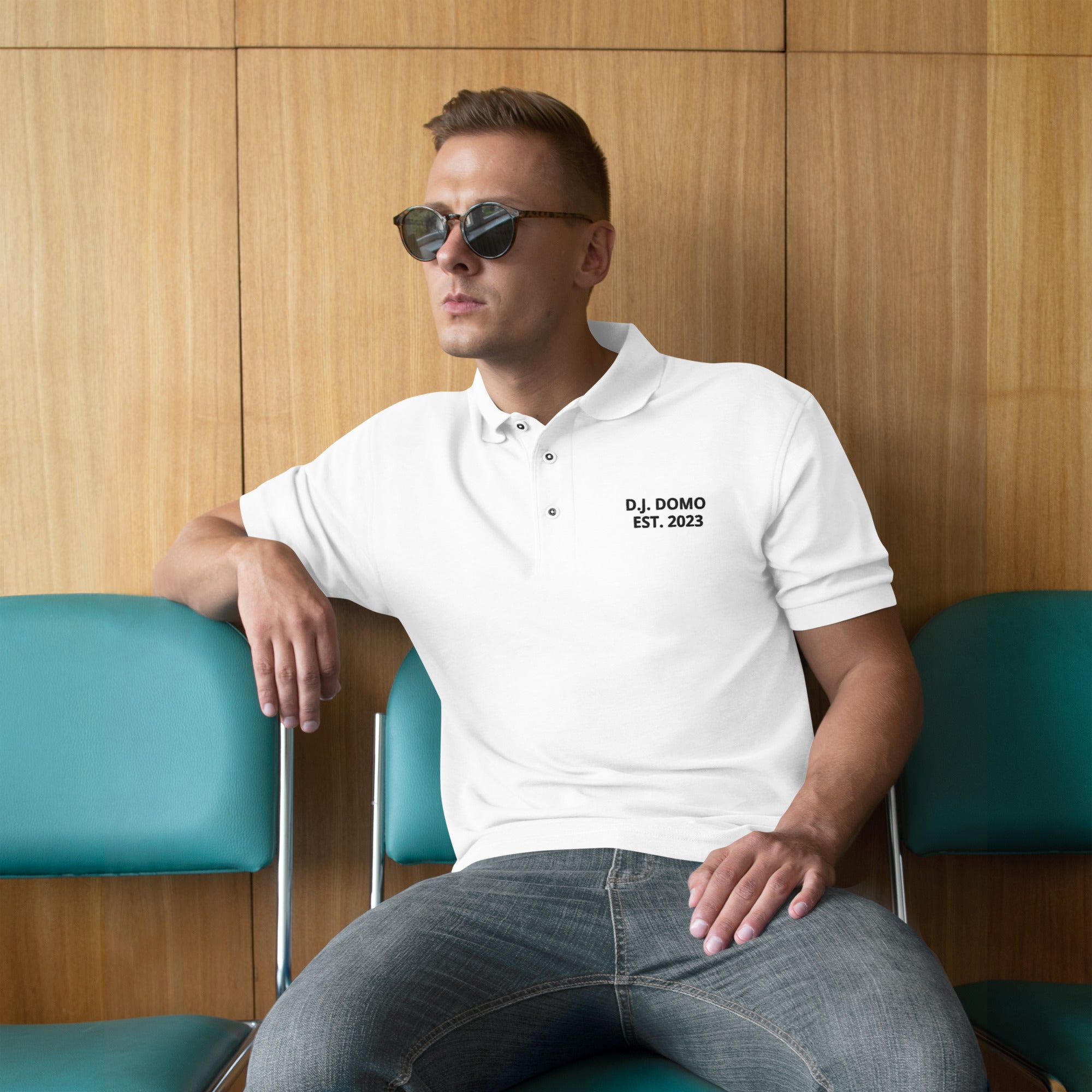 "Est" Men's Premium Polo Multi Color/Black