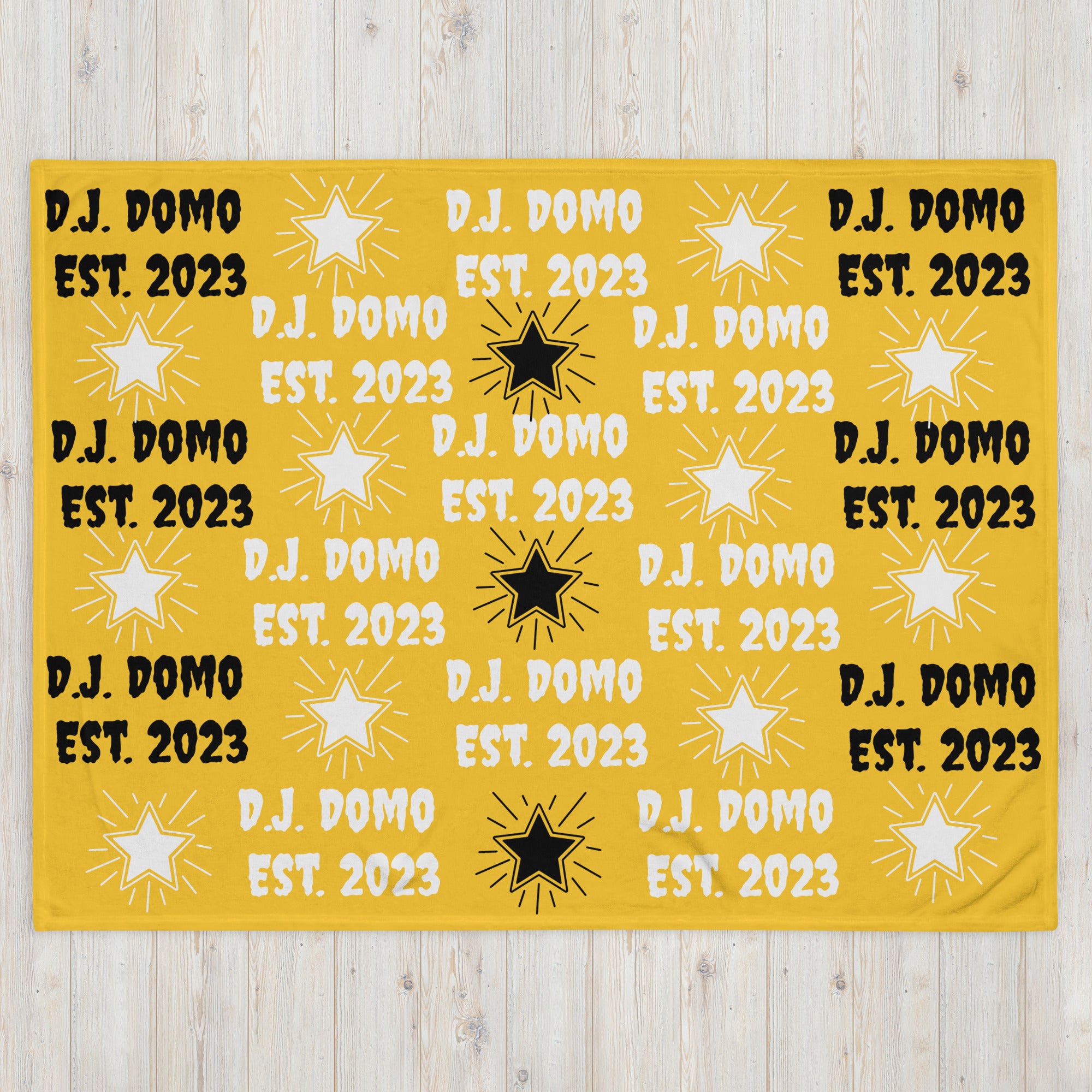 Throw Blanket Gold/Black/White