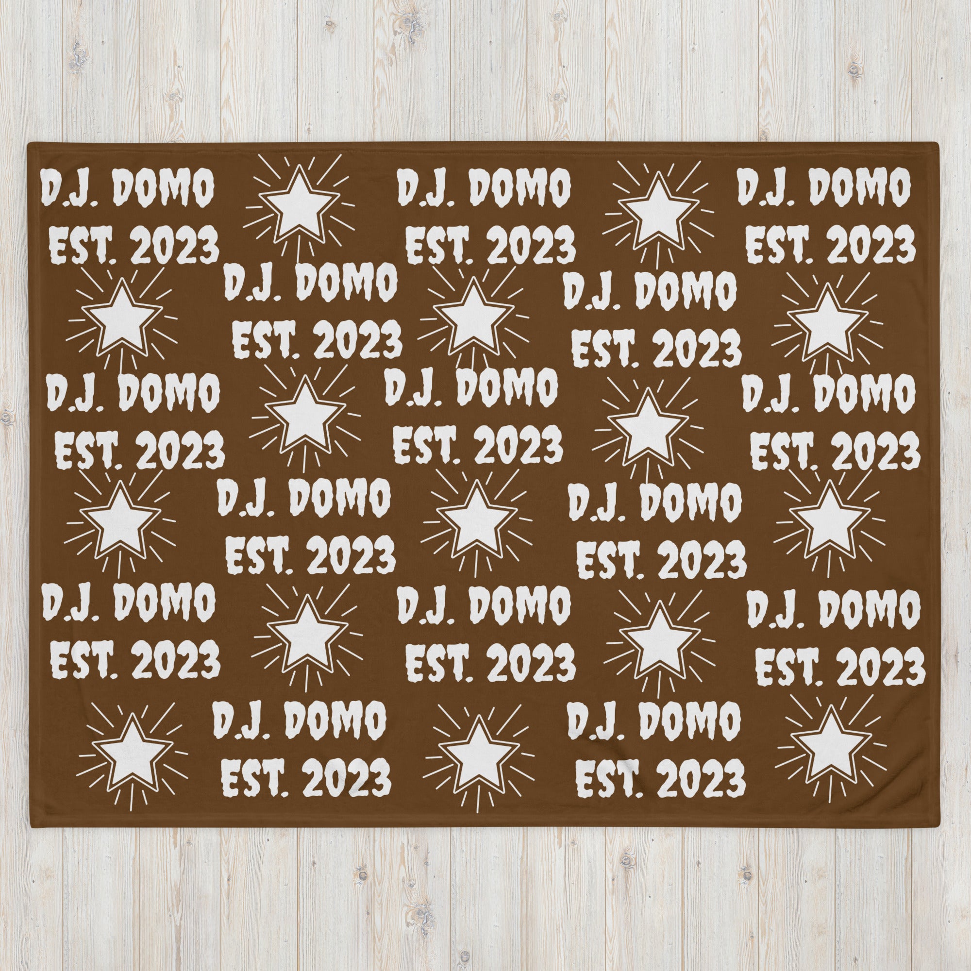 Throw Blanket Brown/White
