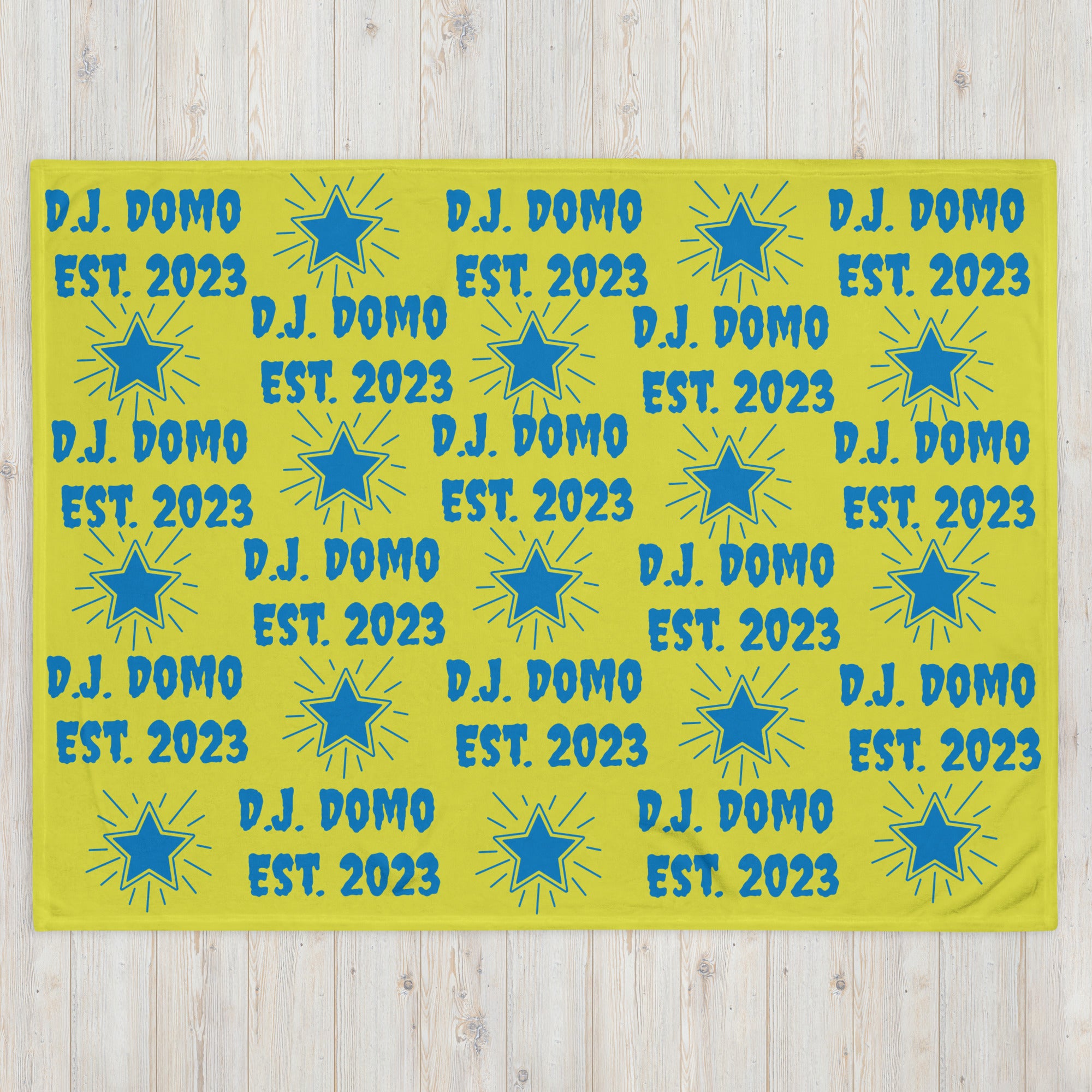 DQOI Pt 1 Book Throw Blanket Yellow/Light Blue