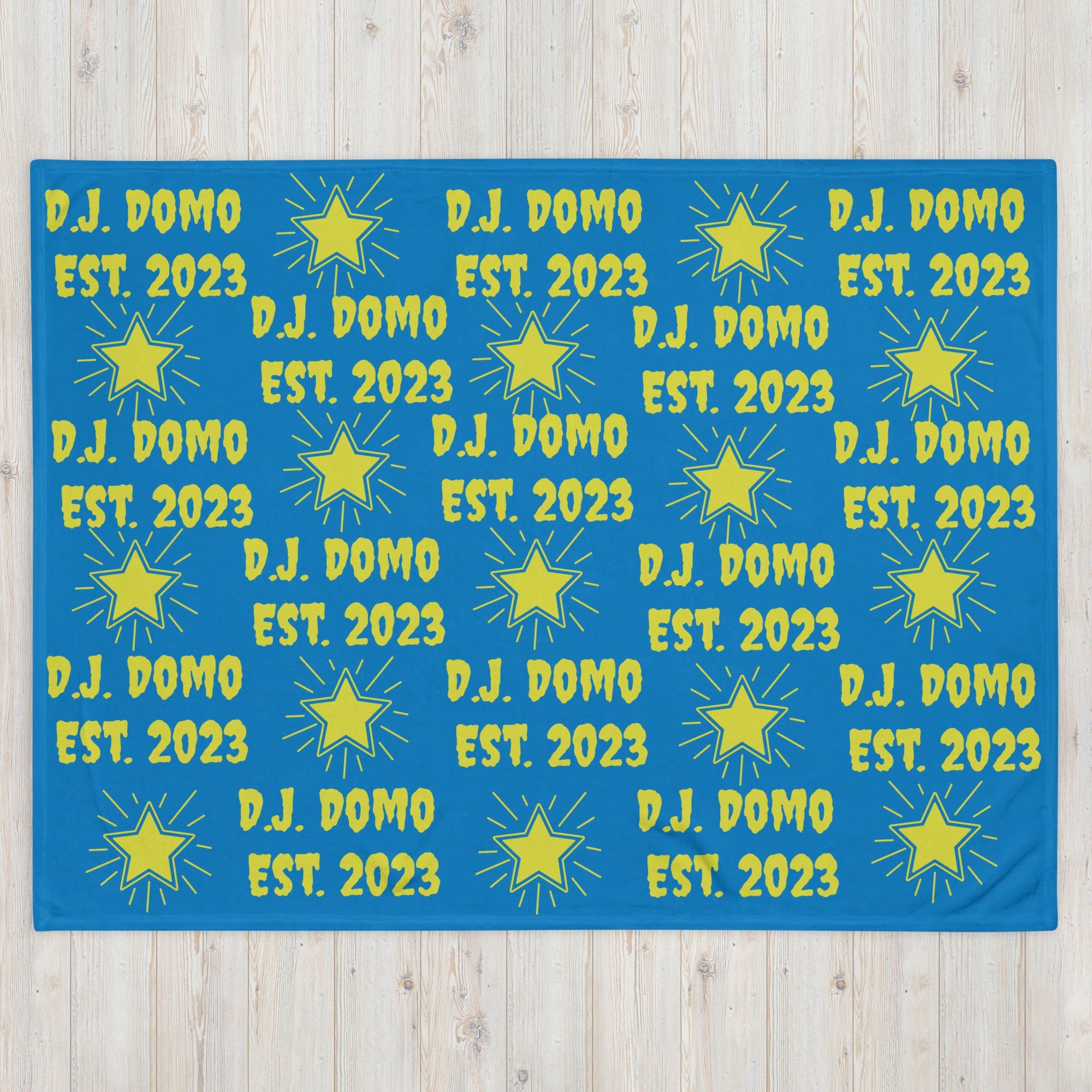 DQOI Pt 1 Book Throw Blanket Light Blue/Yellow