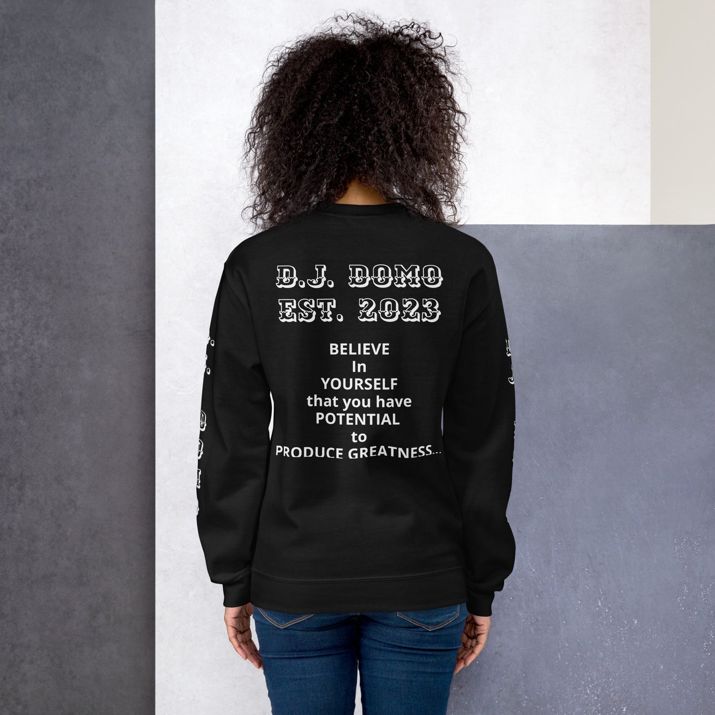 D.J. Domo "Melting Basketball" Unisex Sweatshirts White