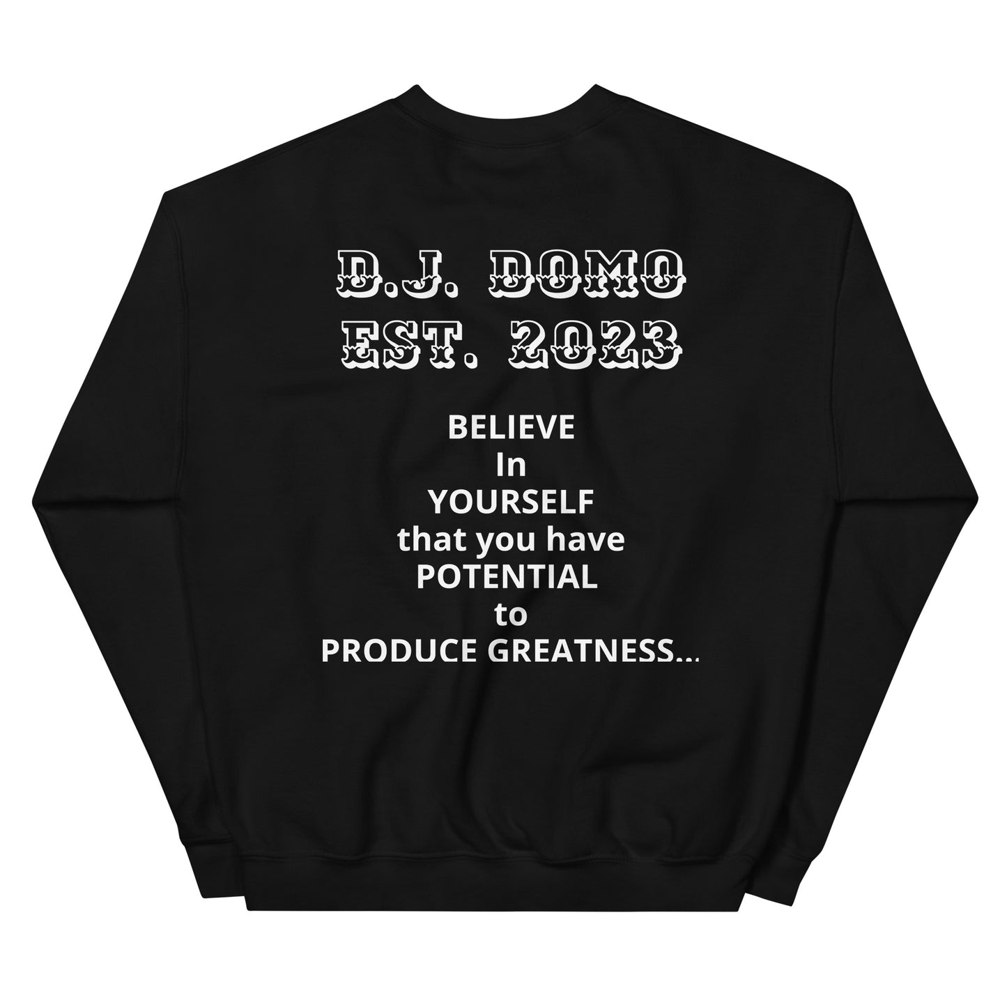 D.J. Domo "Melting Basketball" Unisex Sweatshirts White