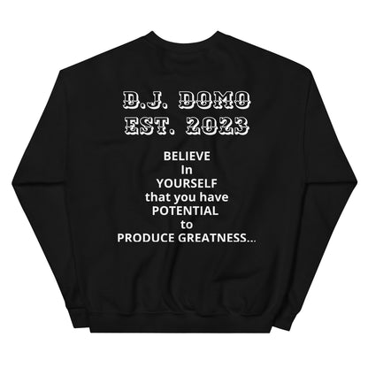 D.J. Domo "Melting Basketball" Unisex Sweatshirts White