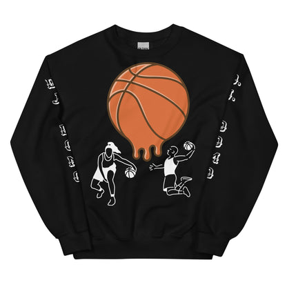 D.J. Domo "Melting Basketball" Unisex Sweatshirts White