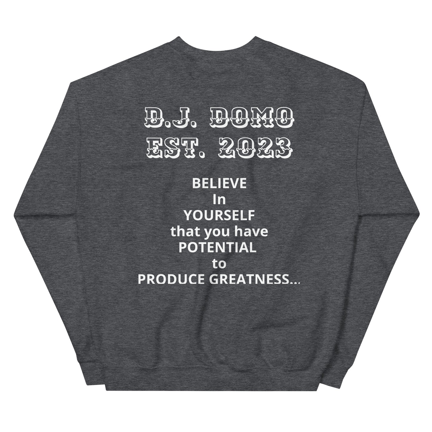D.J. Domo "Melting Basketball" Unisex Sweatshirts White