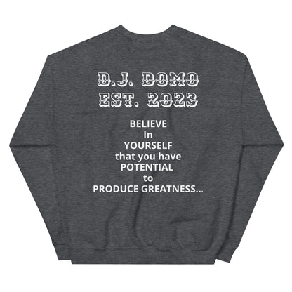 D.J. Domo "Melting Basketball" Unisex Sweatshirts White