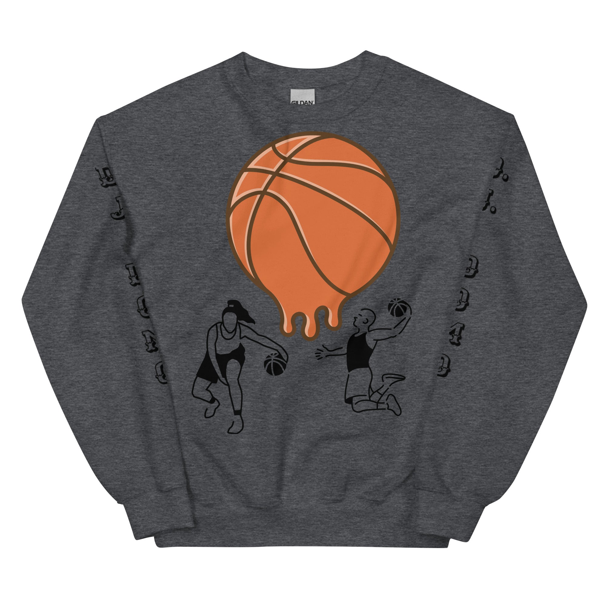 "Melting Basketball" Unisex Sweatshirts Black
