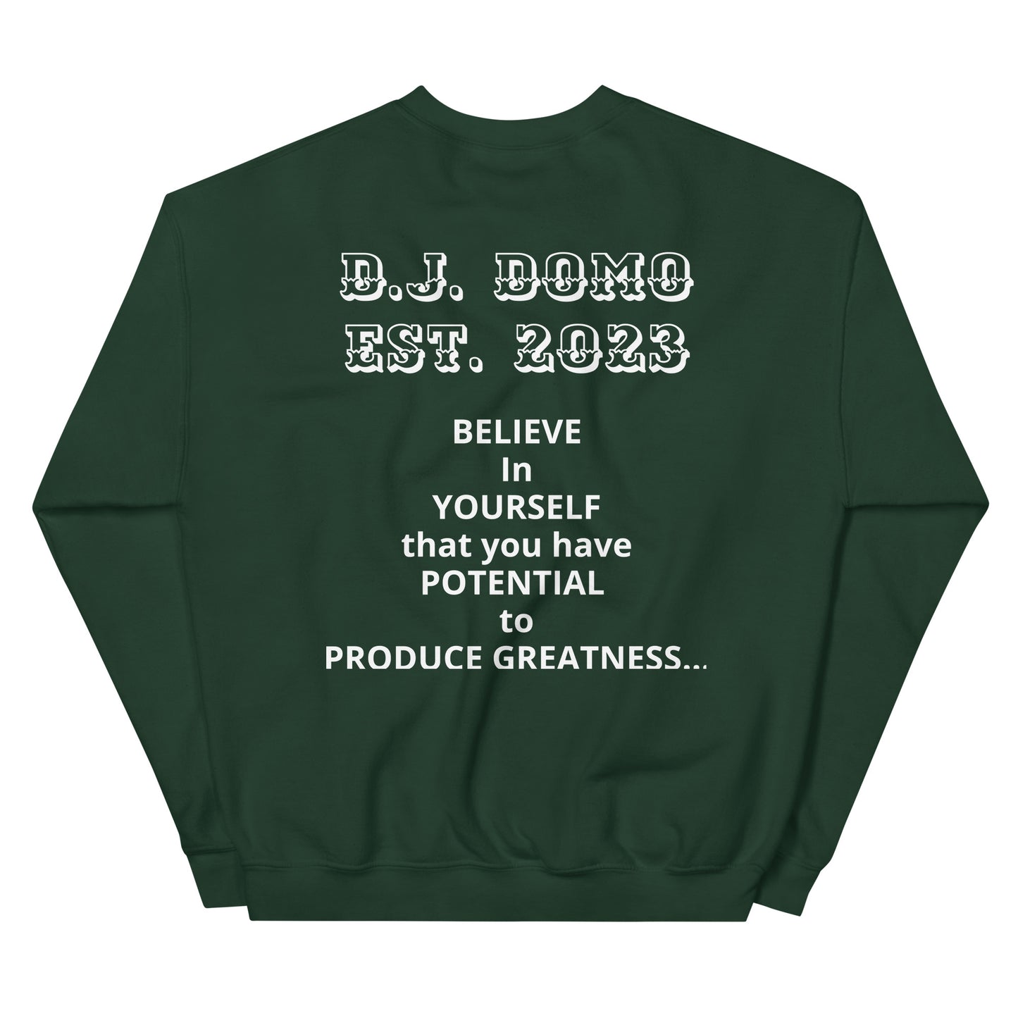 D.J. Domo "Melting Basketball" Unisex Sweatshirts White