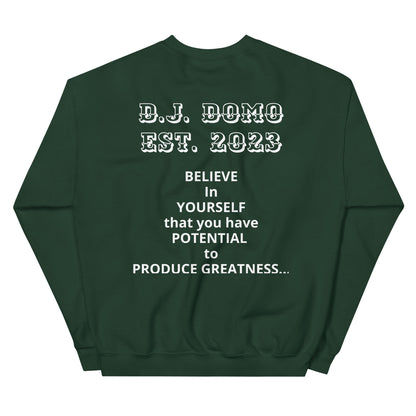 D.J. Domo "Melting Basketball" Unisex Sweatshirts White