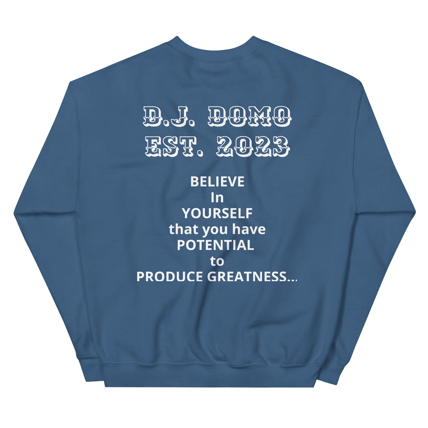 D.J. Domo "Melting Basketball" Unisex Sweatshirts White
