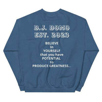 D.J. Domo "Melting Basketball" Unisex Sweatshirts White