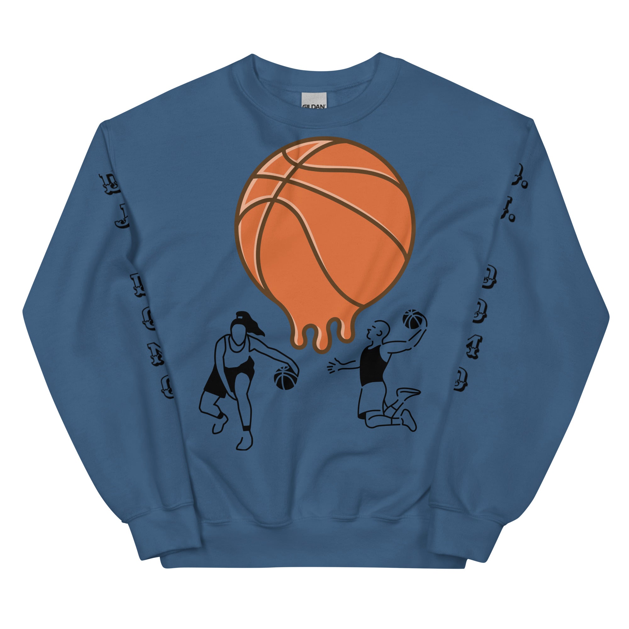 "Melting Basketball" Unisex Sweatshirts Black