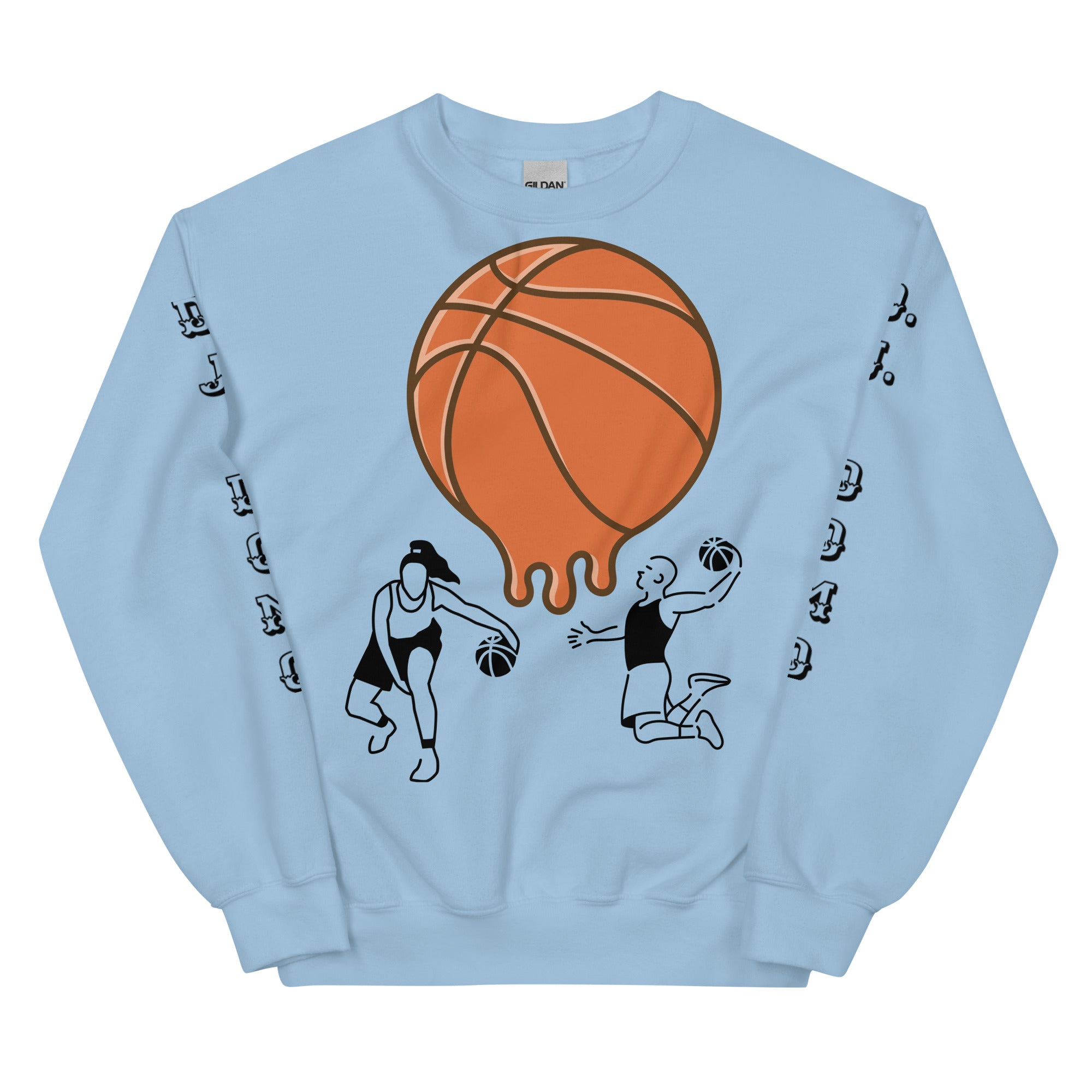 "Melting Basketball" Unisex Sweatshirts Black