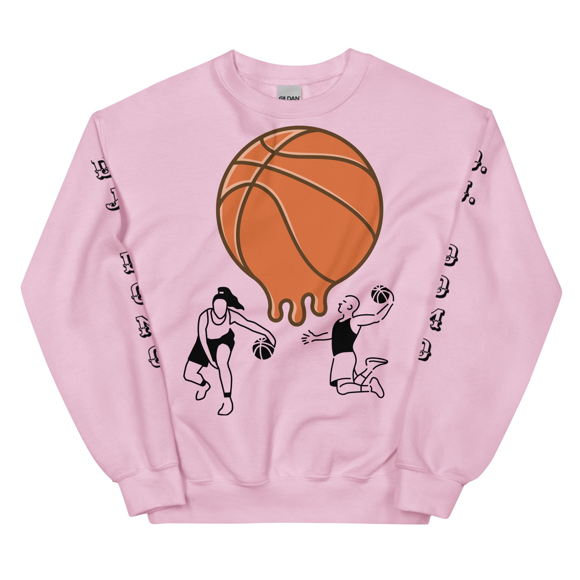 "Melting Basketball" Unisex Sweatshirts Black