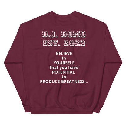 D.J. Domo "Melting Basketball" Unisex Sweatshirts White