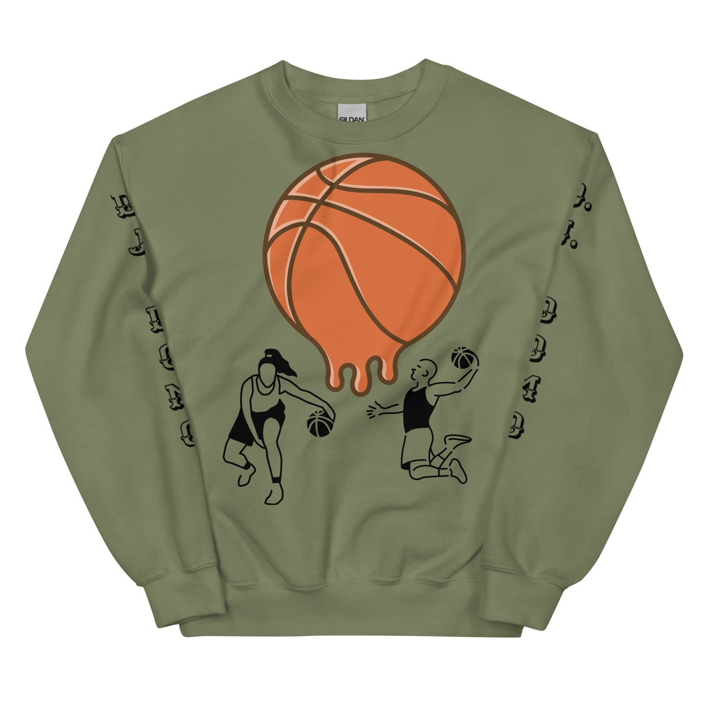 D.J. Domo "Melting Basketball" Unisex Sweatshirts Black