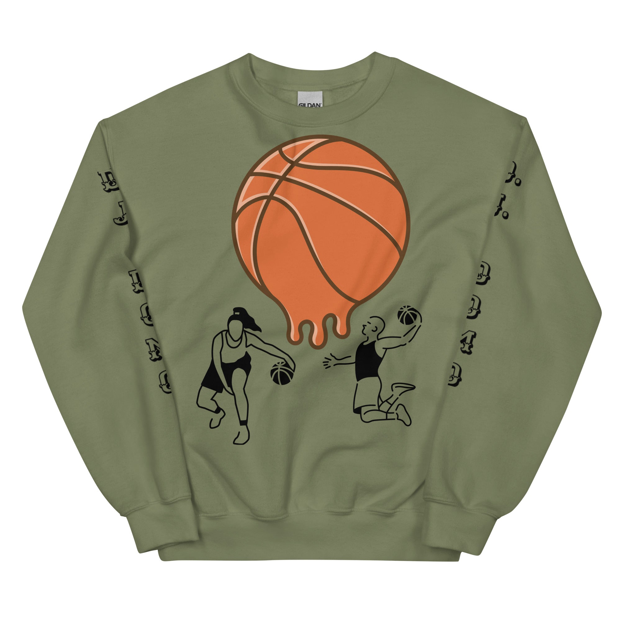 "Melting Basketball" Unisex Sweatshirts Black