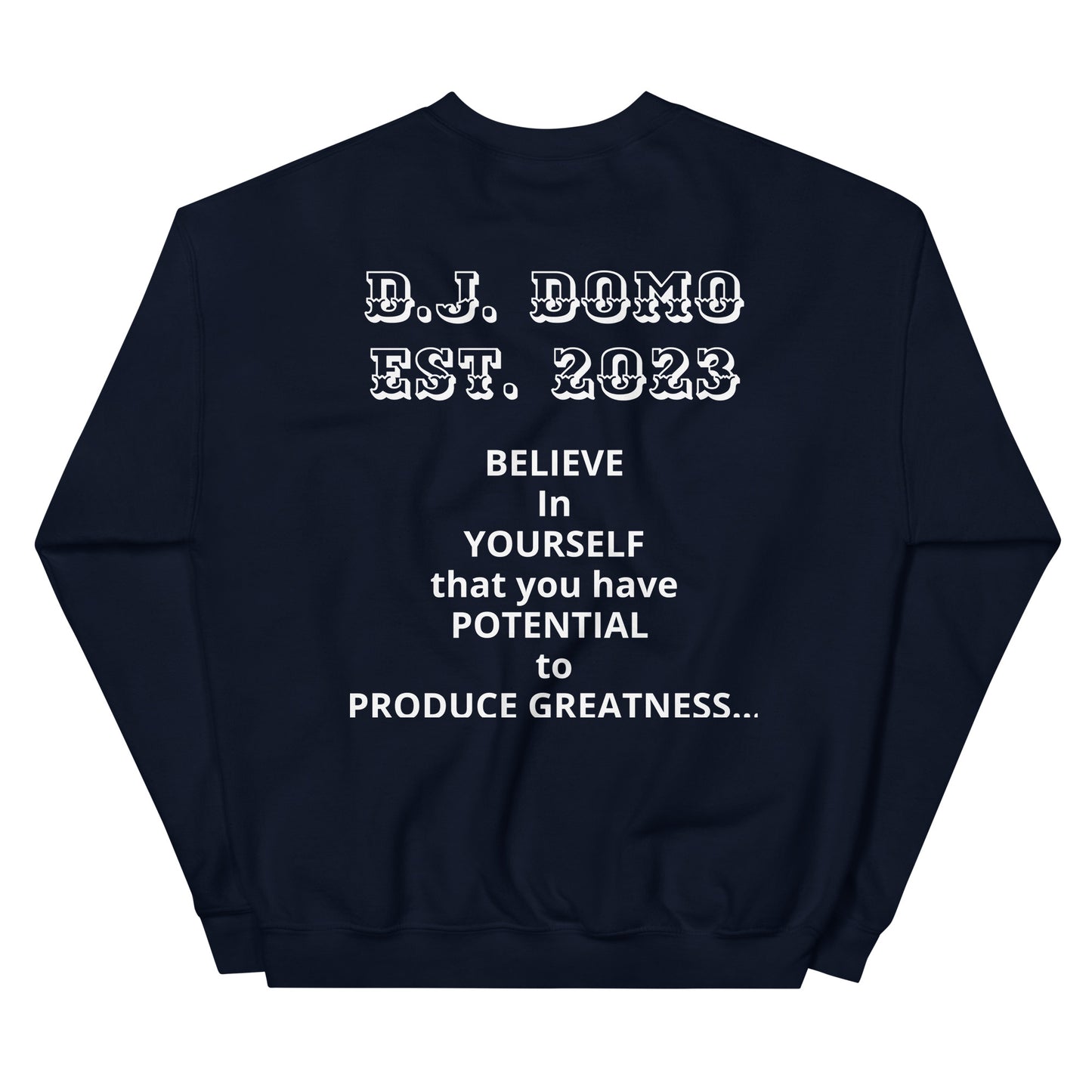 D.J. Domo "Melting Basketball" Unisex Sweatshirts White