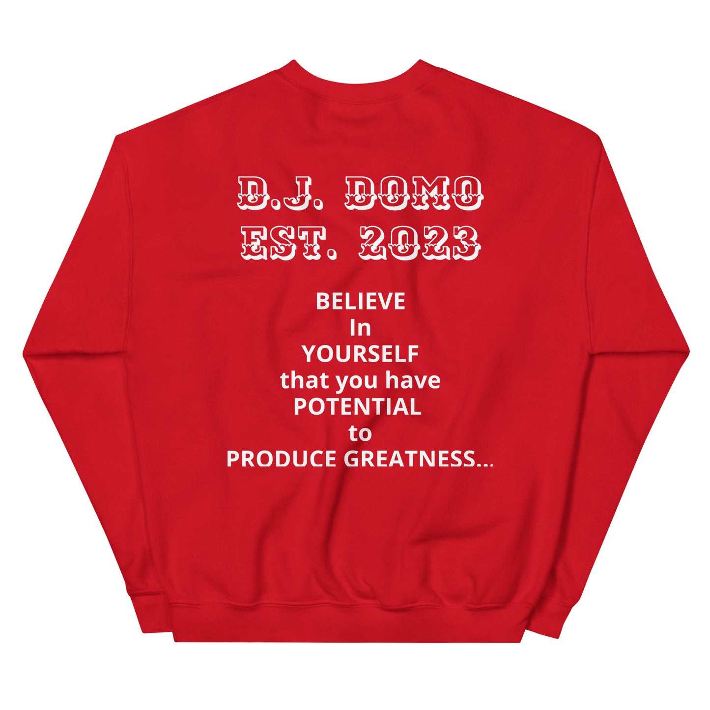 D.J. Domo "Melting Basketball" Unisex Sweatshirts White
