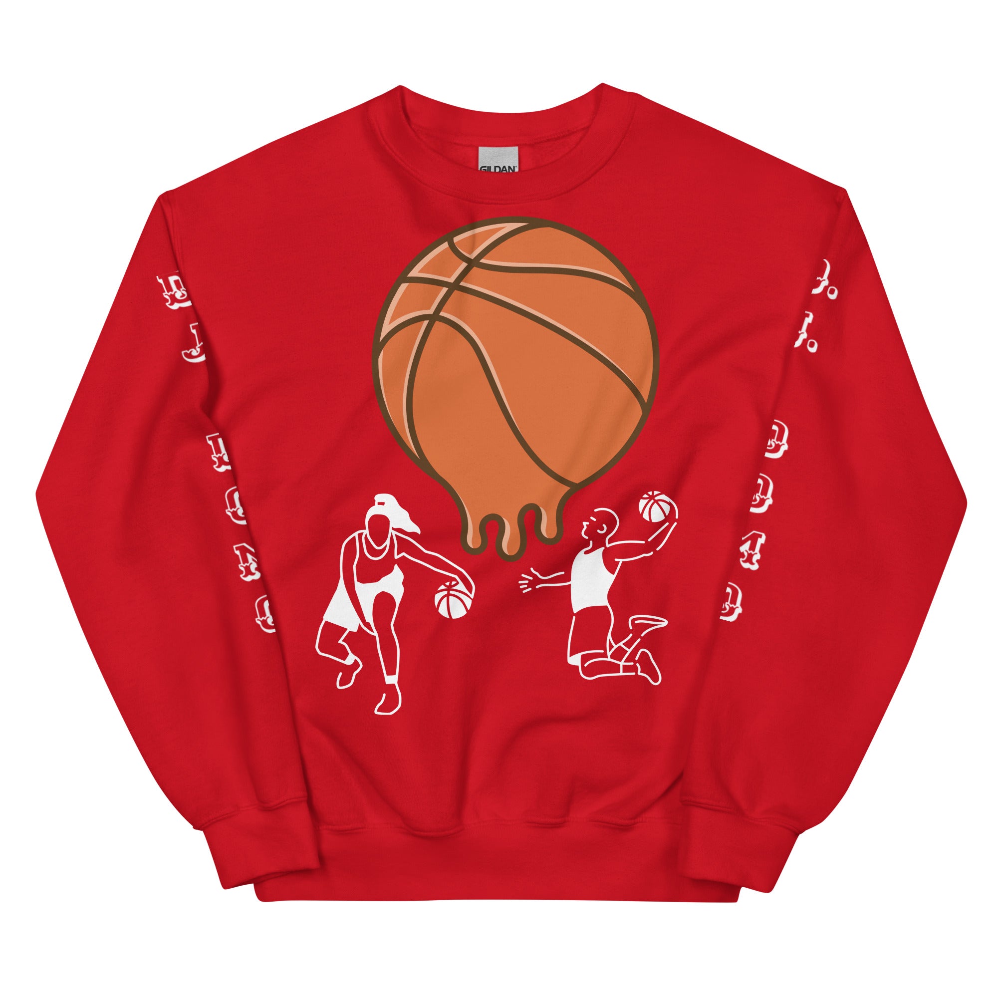 "Melting Basketball" Unisex Sweatshirts White