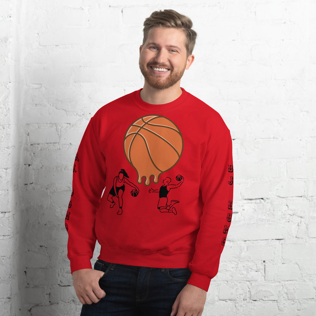 "Melting Basketball" Unisex Sweatshirts Black