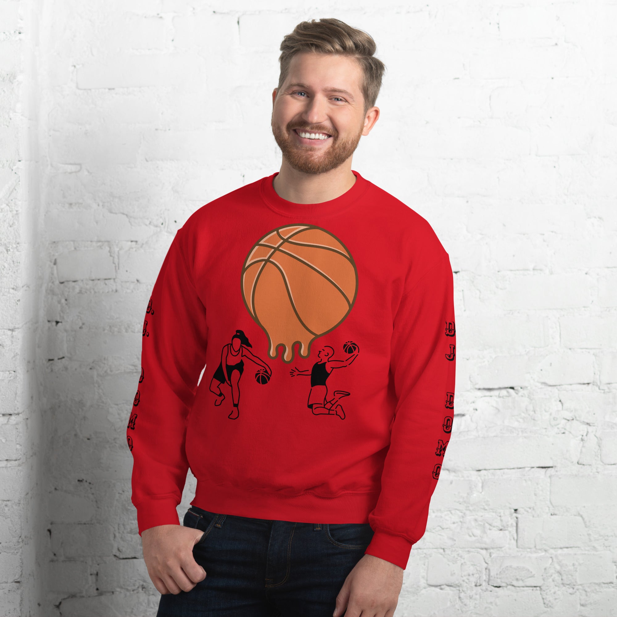 "Melting Basketball" Unisex Sweatshirts Black