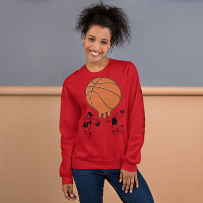 D.J. Domo "Melting Basketball" Unisex Sweatshirts Black