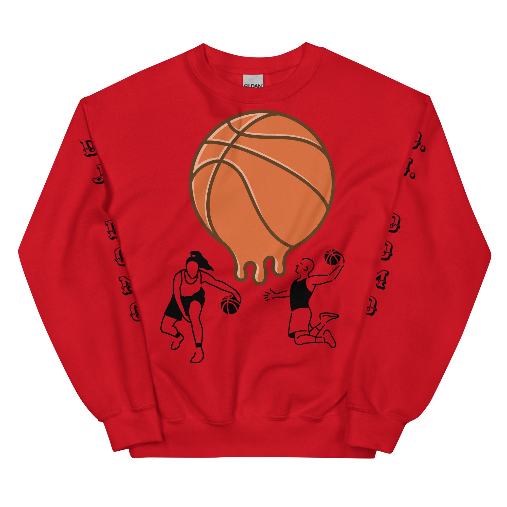 "Melting Basketball" Unisex Sweatshirts Black
