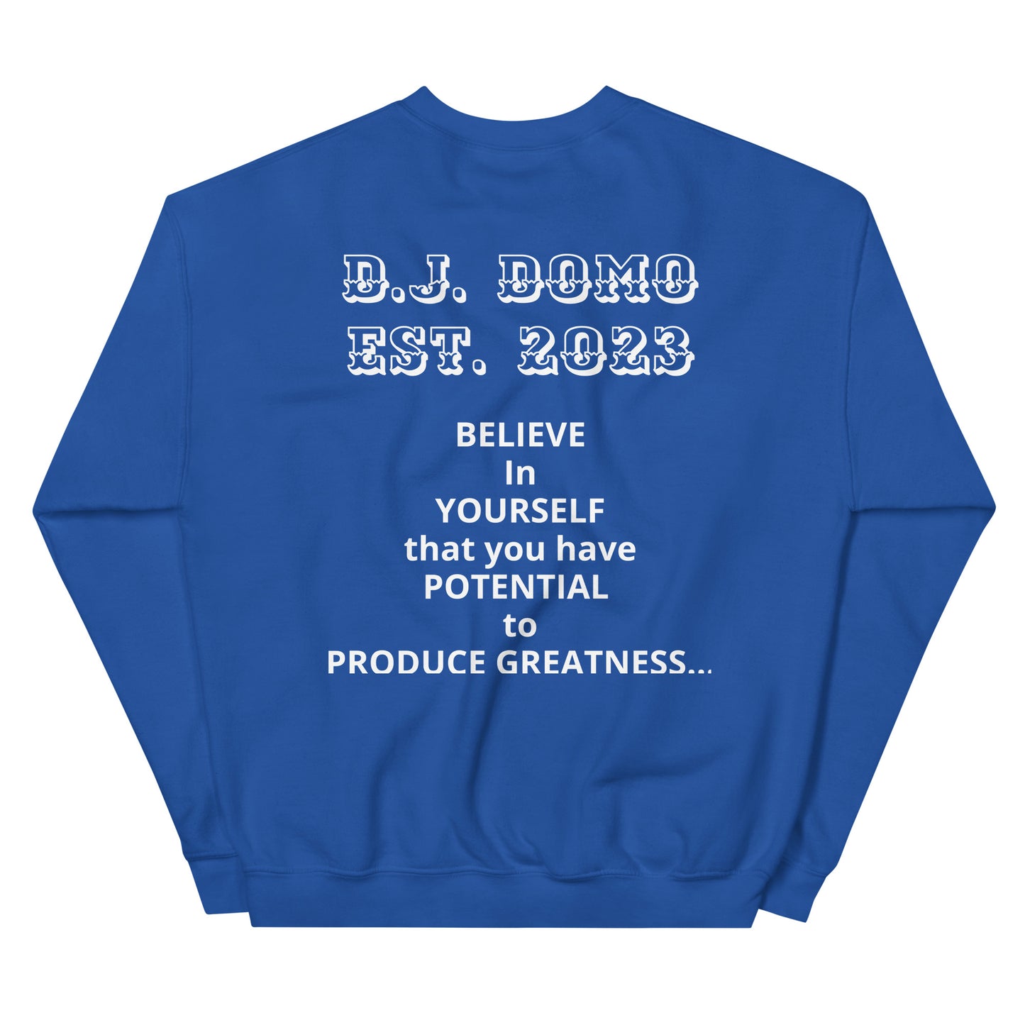 D.J. Domo "Melting Basketball" Unisex Sweatshirts White