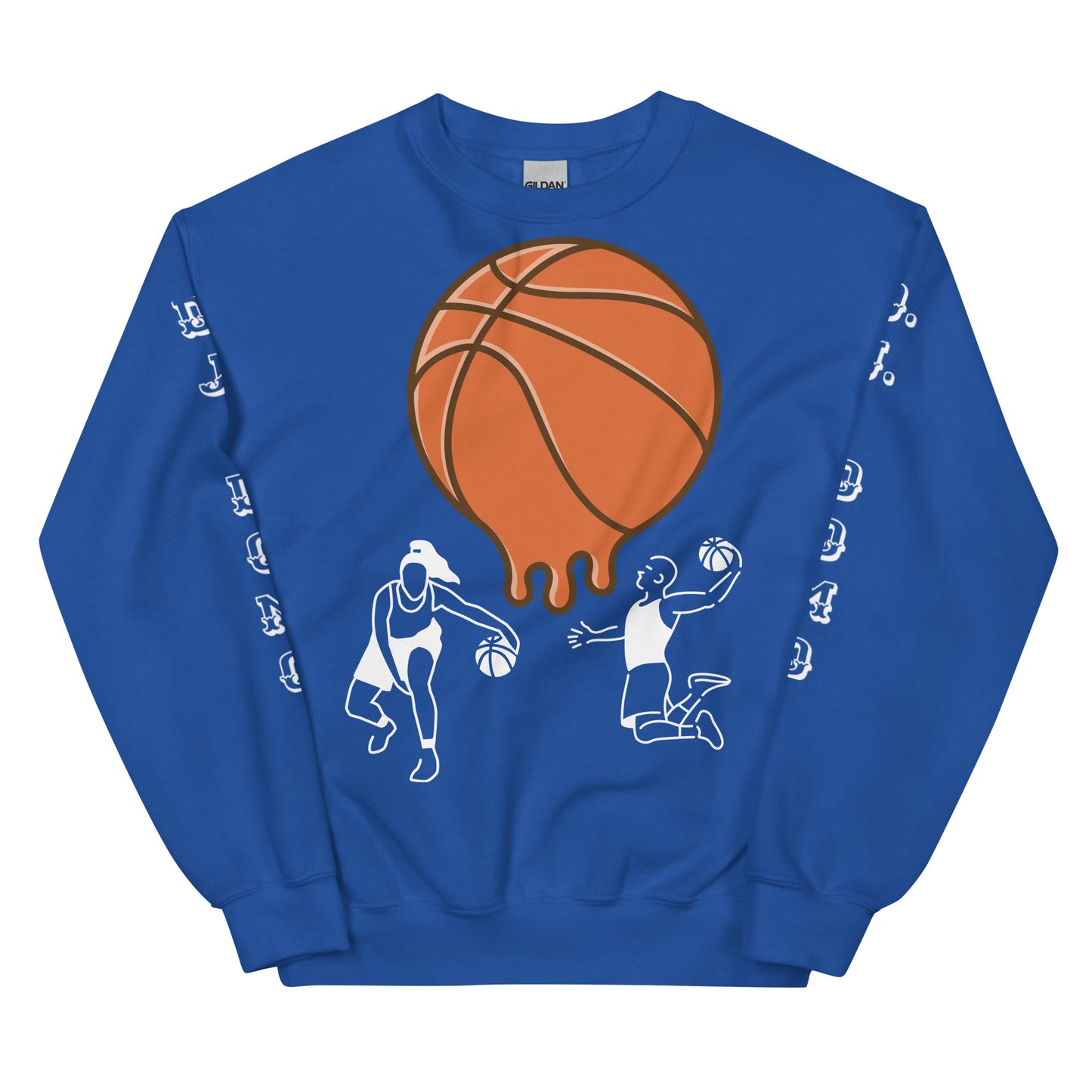D.J. Domo "Melting Basketball" Unisex Sweatshirts White