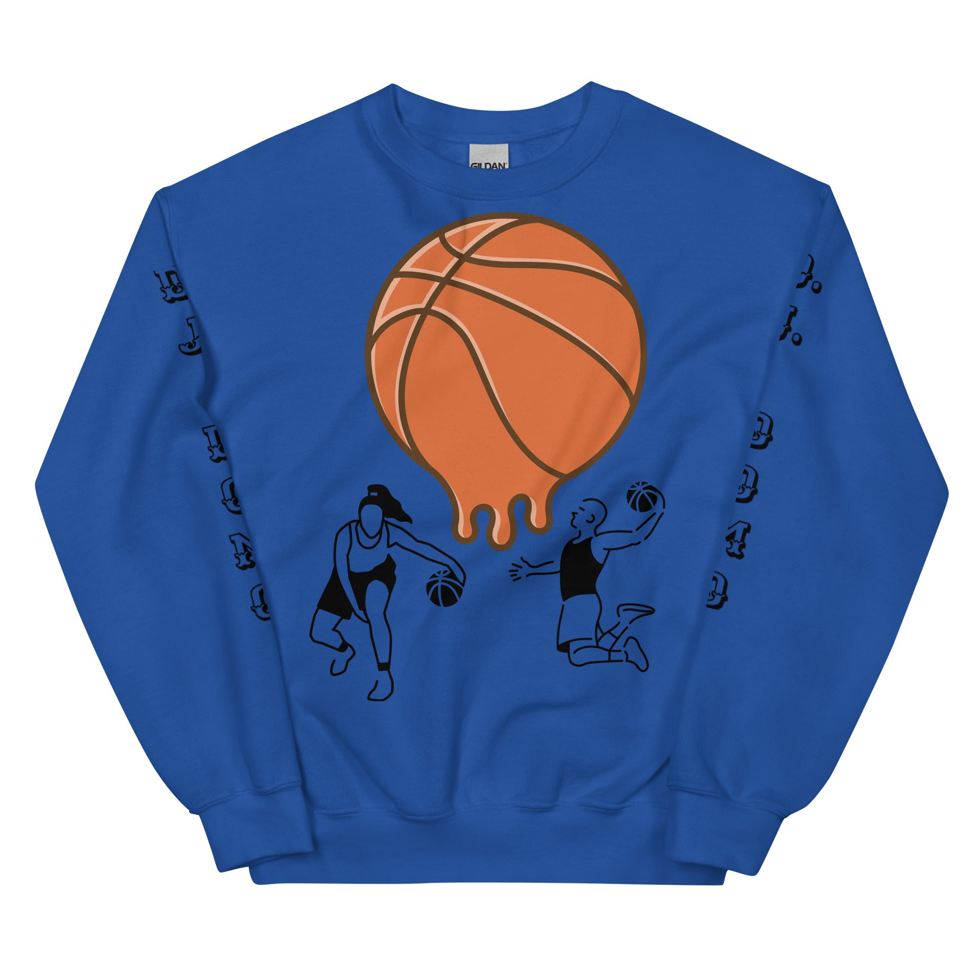 "Melting Basketball" Unisex Sweatshirts Black