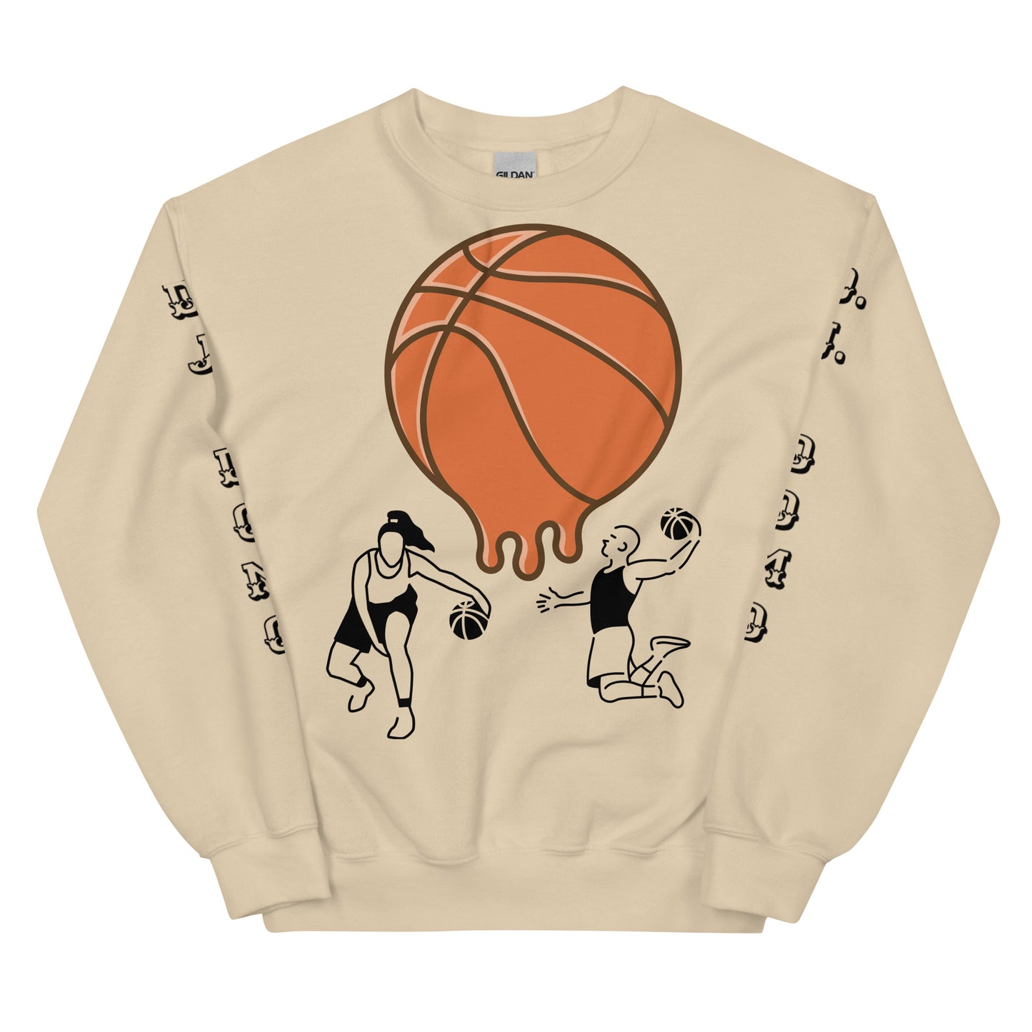 D.J. Domo "Melting Basketball" Unisex Sweatshirts Black