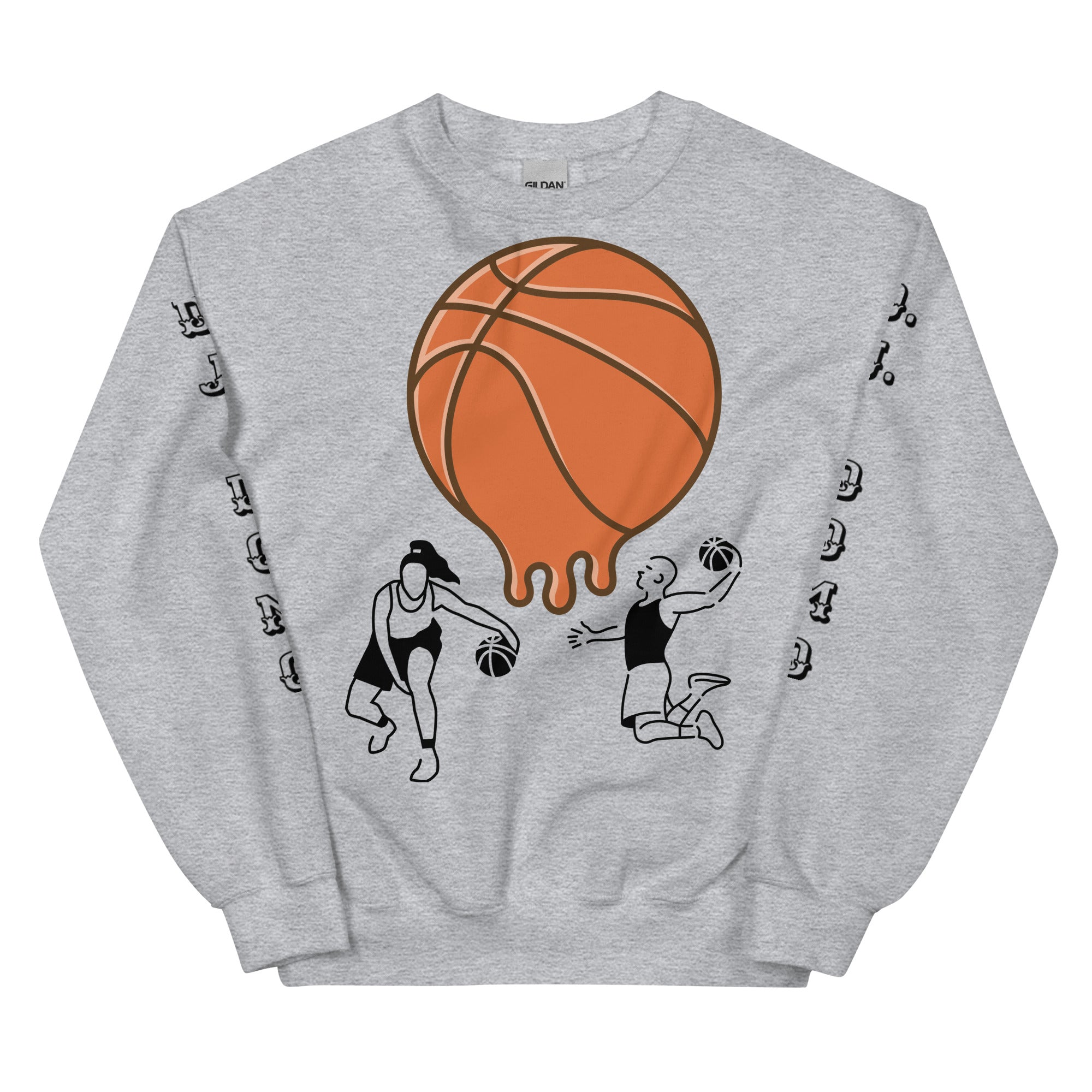 "Melting Basketball" Unisex Sweatshirts Black