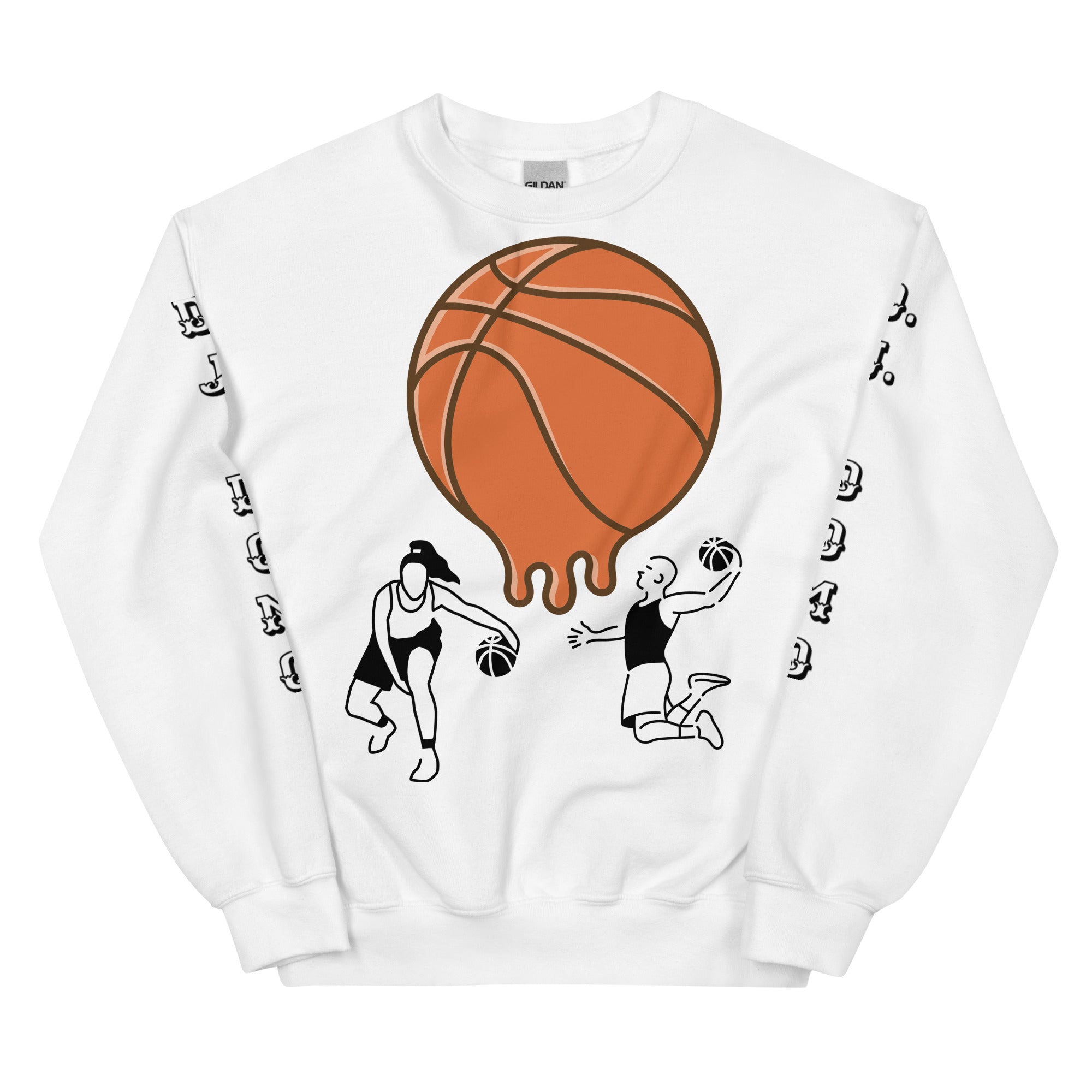 "Melting Basketball" Unisex Sweatshirts Black