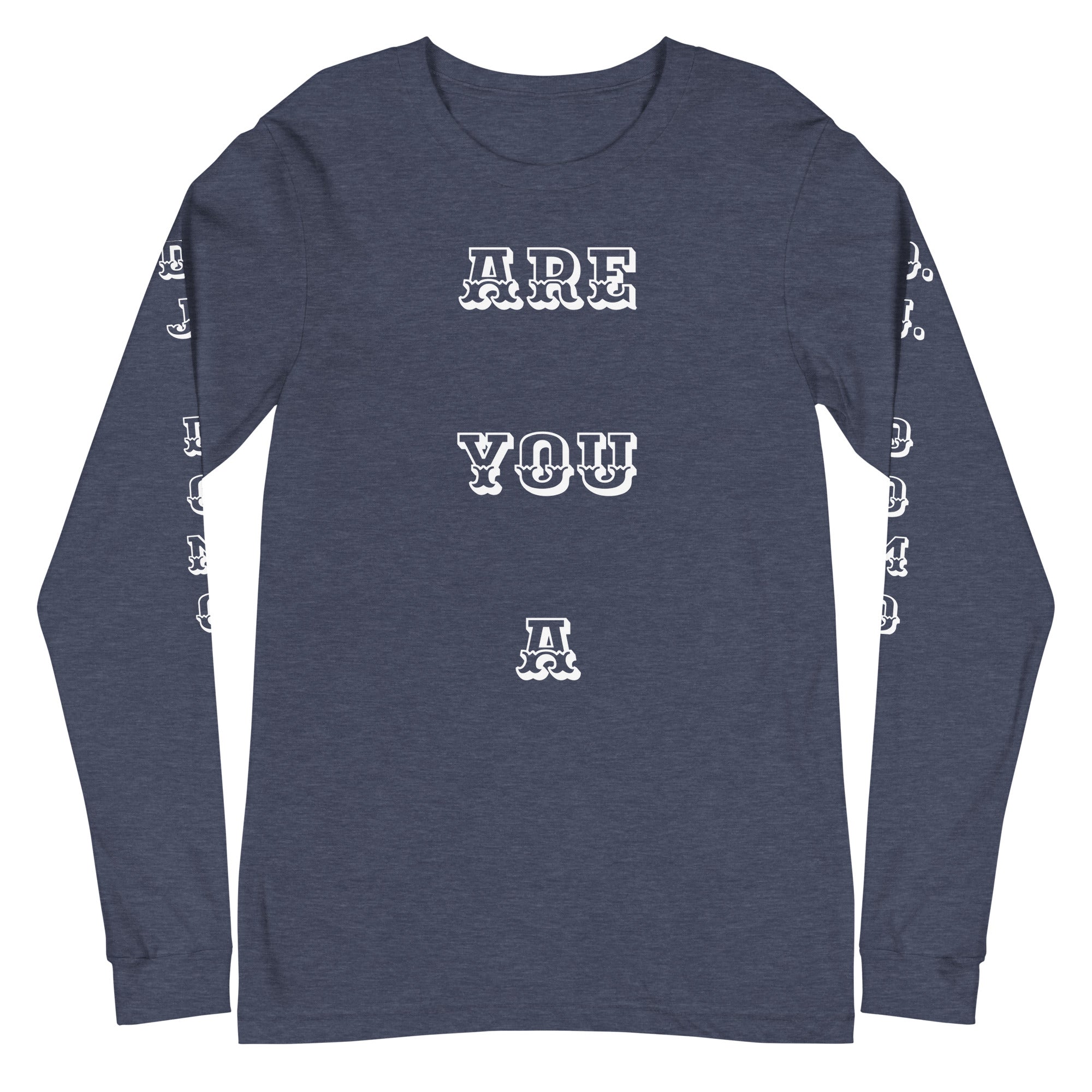 D.J. Domo "Leader or Follower" Unisex Long Sleeve Tee Multi Color/White