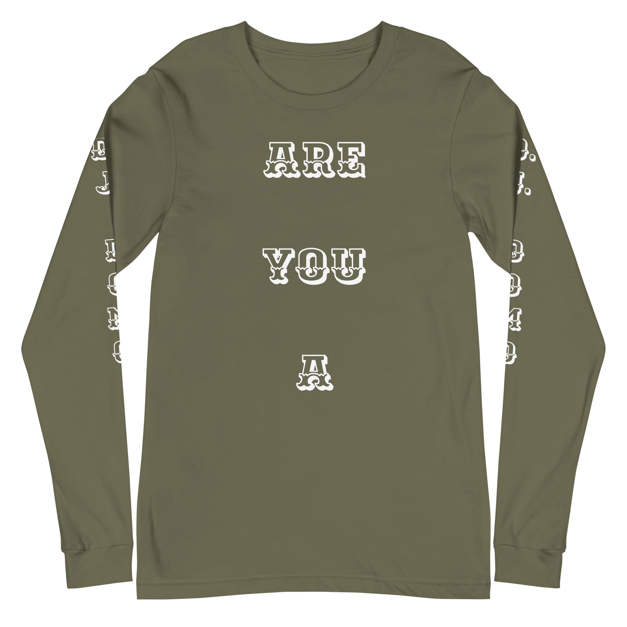 D.J. Domo "Leader or Follower" Unisex Long Sleeve Tee Multi Color/White