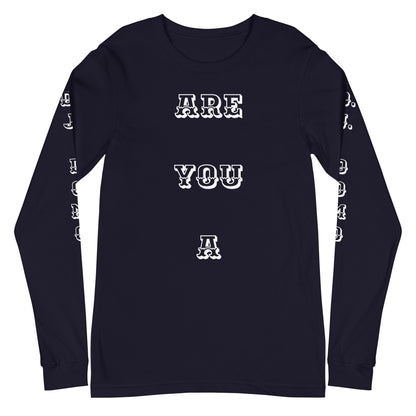 D.J. Domo "Leader or Follower" Unisex Long Sleeve Tee Multi Color/White