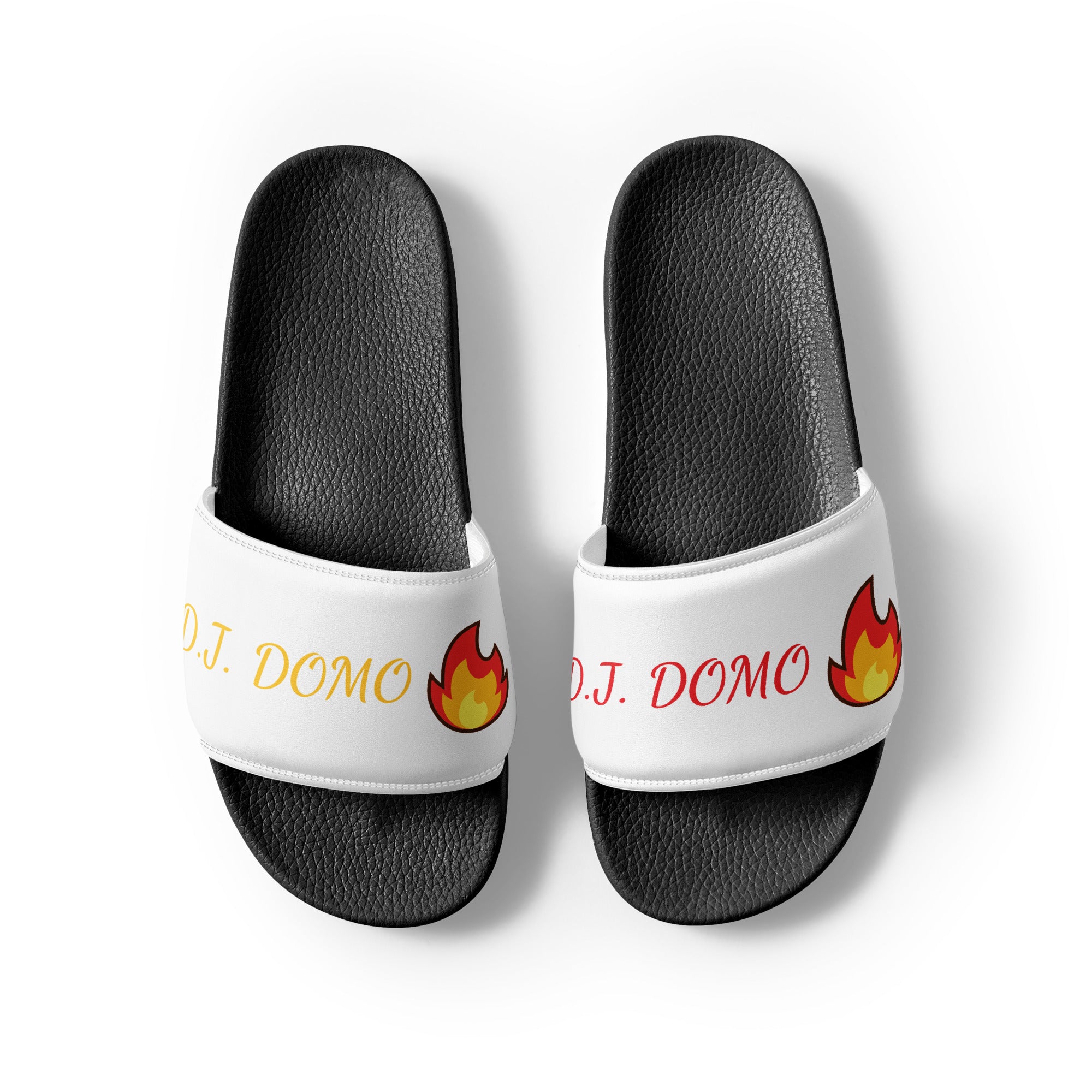 "Fire" Women Slides White or Black Bottoms