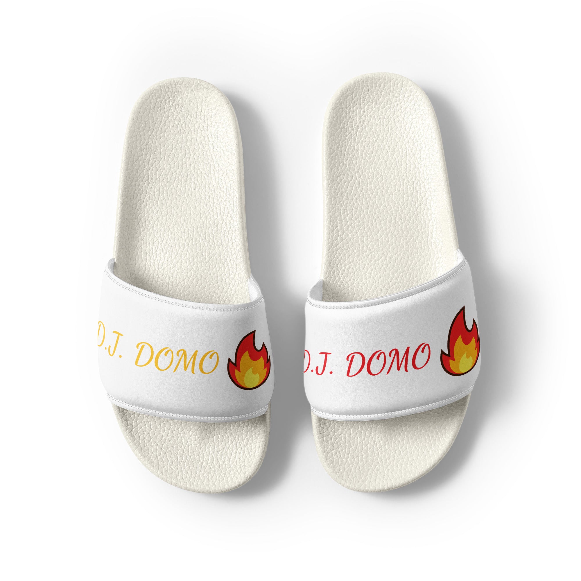 "Fire" Women Slides White or Black Bottoms