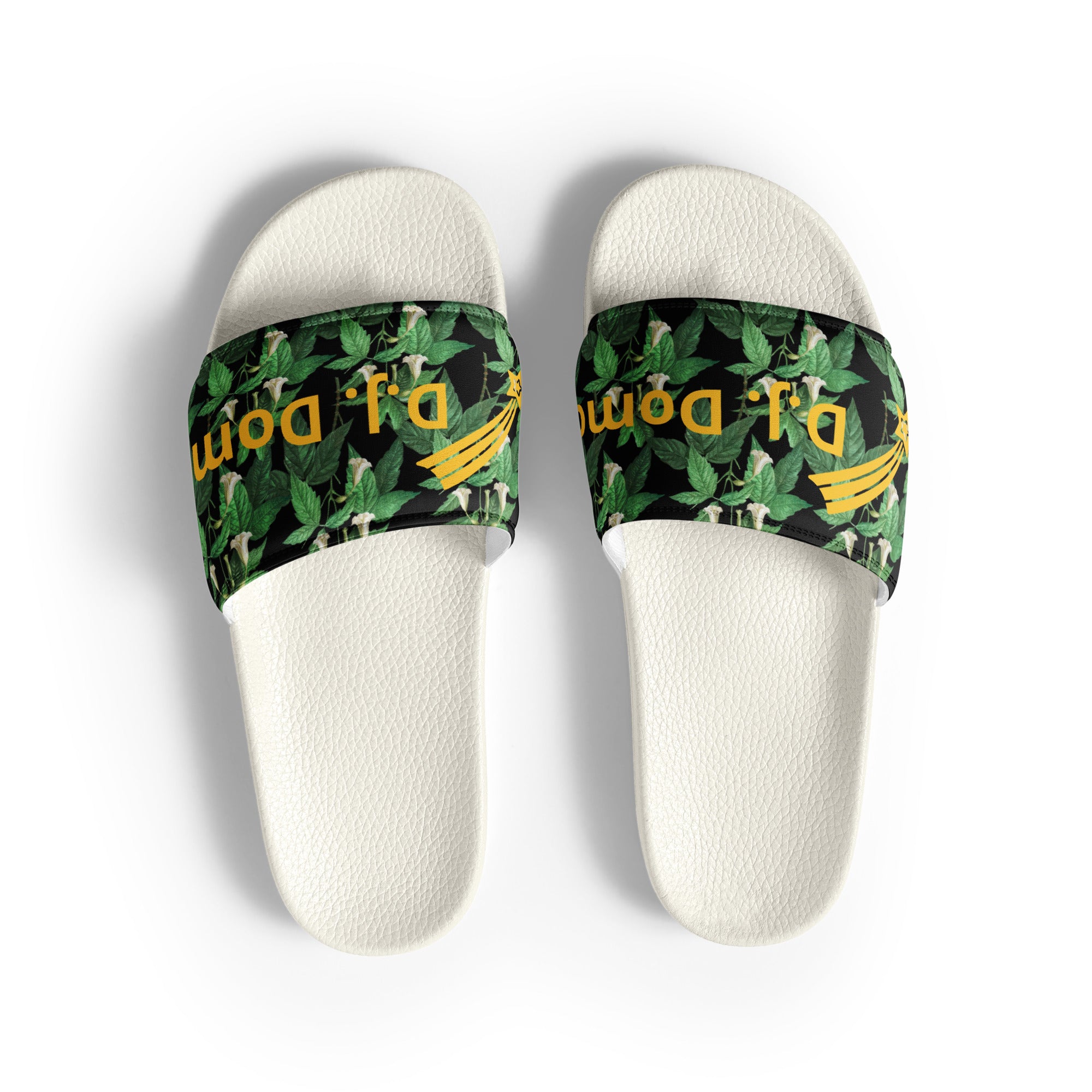 "Gold Star" Women Slides Black or White Bottoms