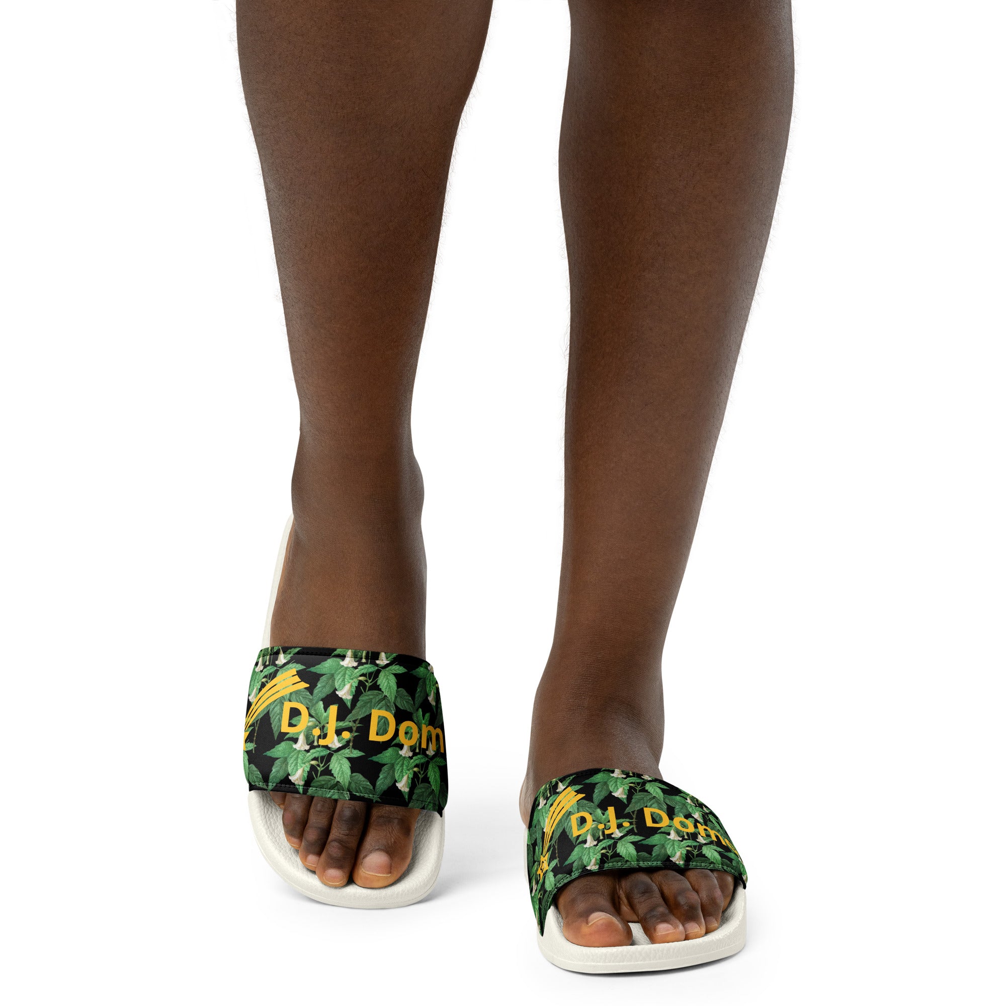 "Gold Star" Women Slides Black or White Bottoms