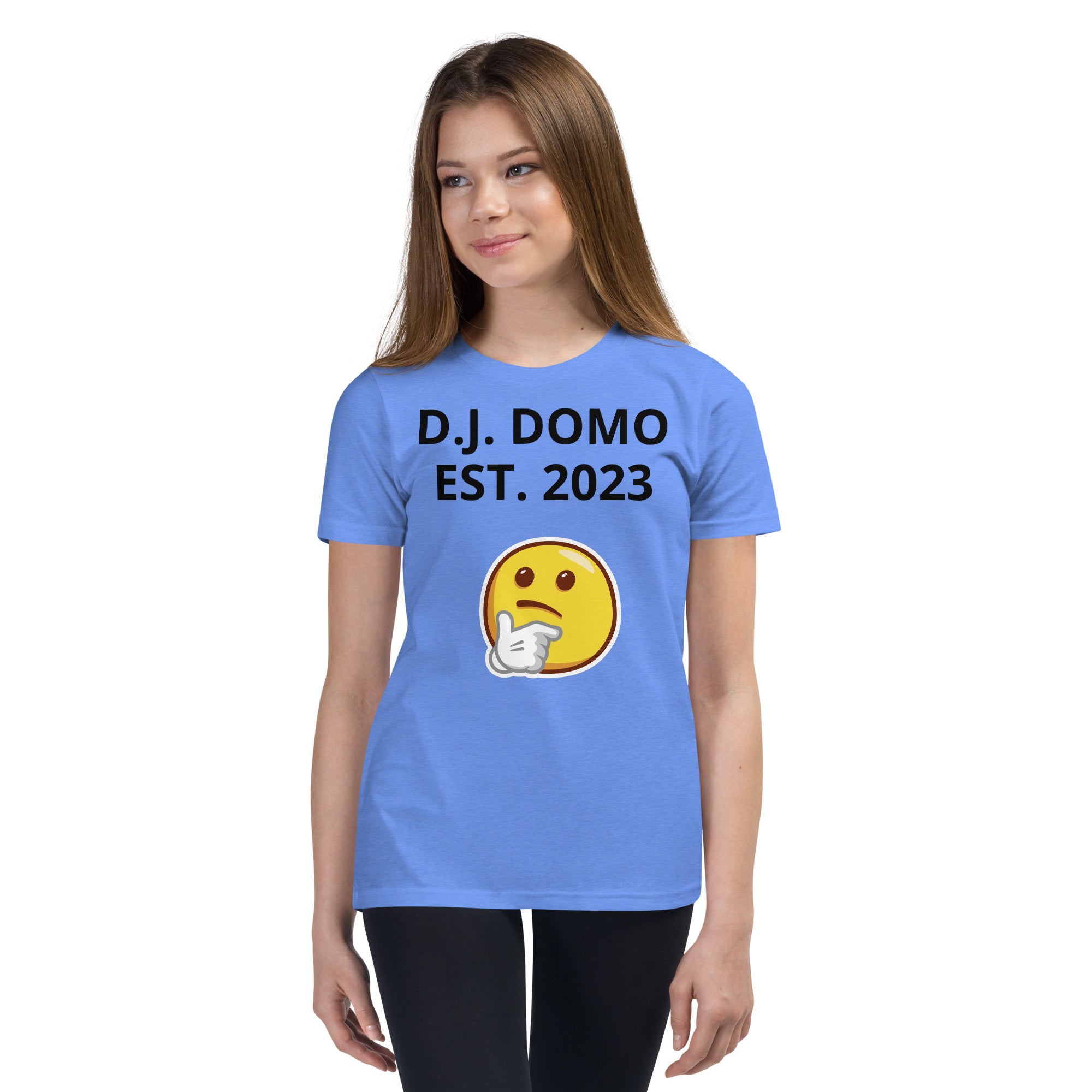 D.J. Domo "L or F" Youth Unisex Short Sleeve T-Shirts Multi Colors/Black