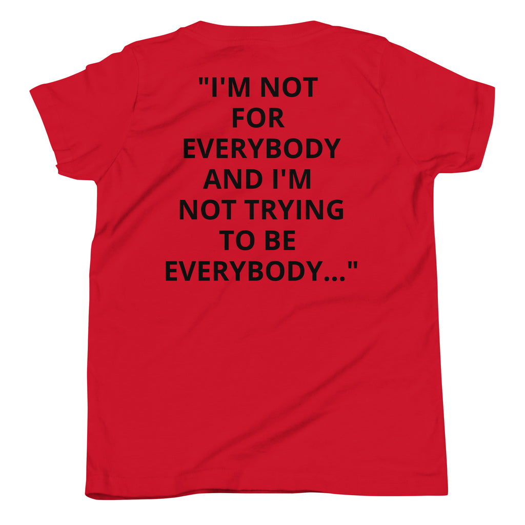 D.J. Domo "I'm Unique" Youth Unisex Short Sleeve T-Shirts Multi Colors/Black